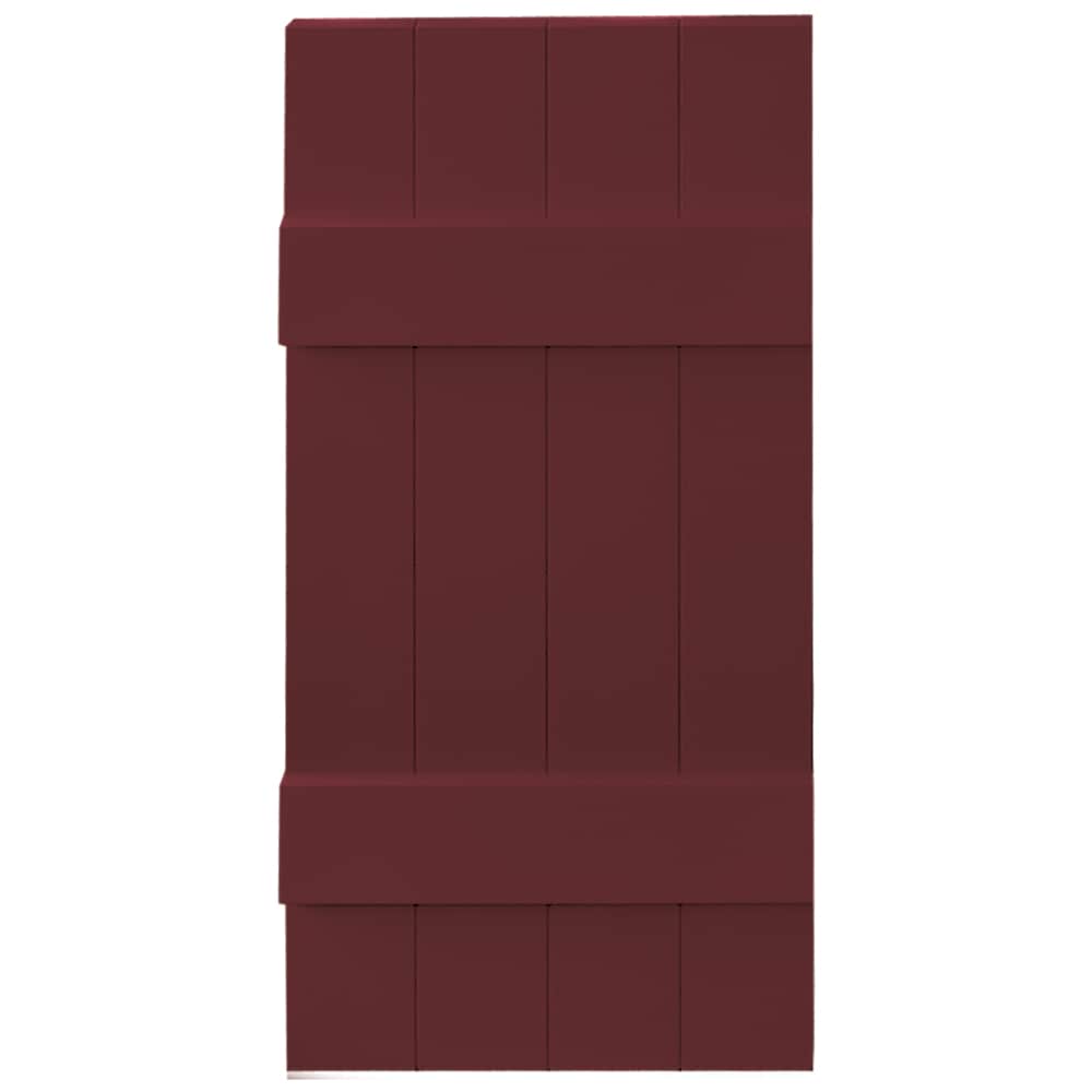 Vantage V6831431078 13.875-in W x 30.875-in H Wineberry Board and batten Exterior Shutters ( 1 -Pack )
