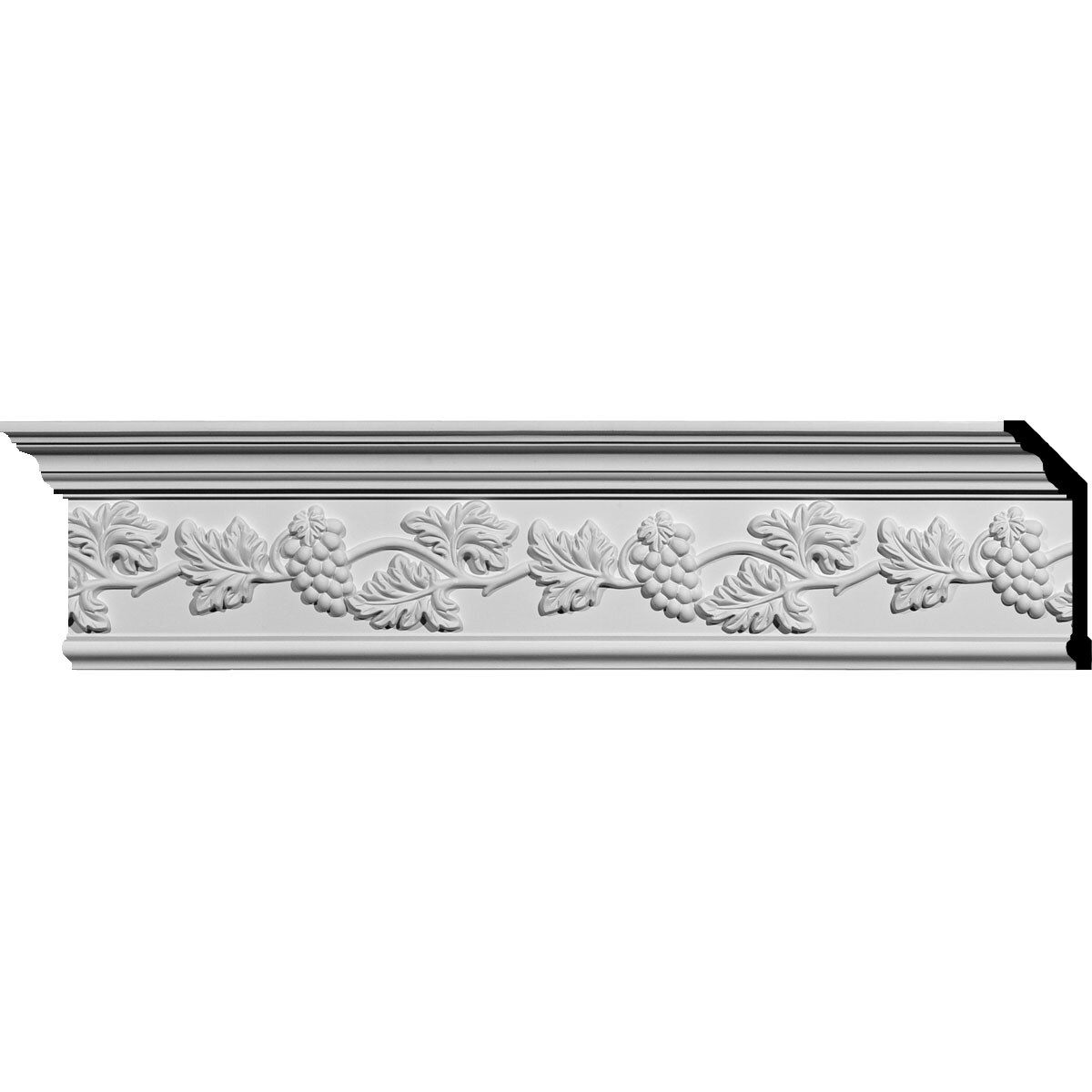 Ekena Millwork MLD06X02X07GE Genevieve 7-1/4-in x 7-ft 10-1/2-in Primed Urethane Crown Moulding