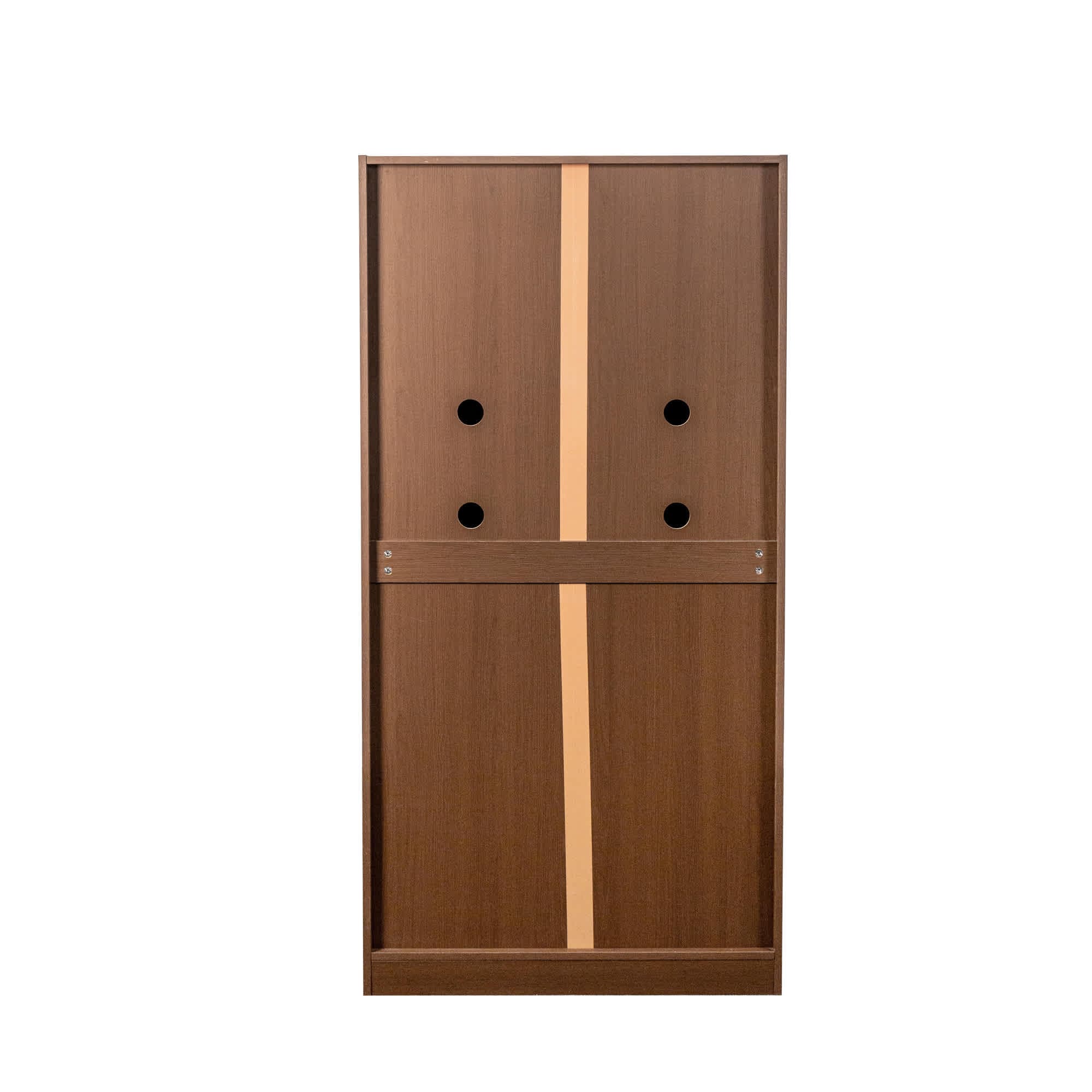 Vynxaria 63in Freestanding Kitchen Pantry Cabinet Walnut Buffet