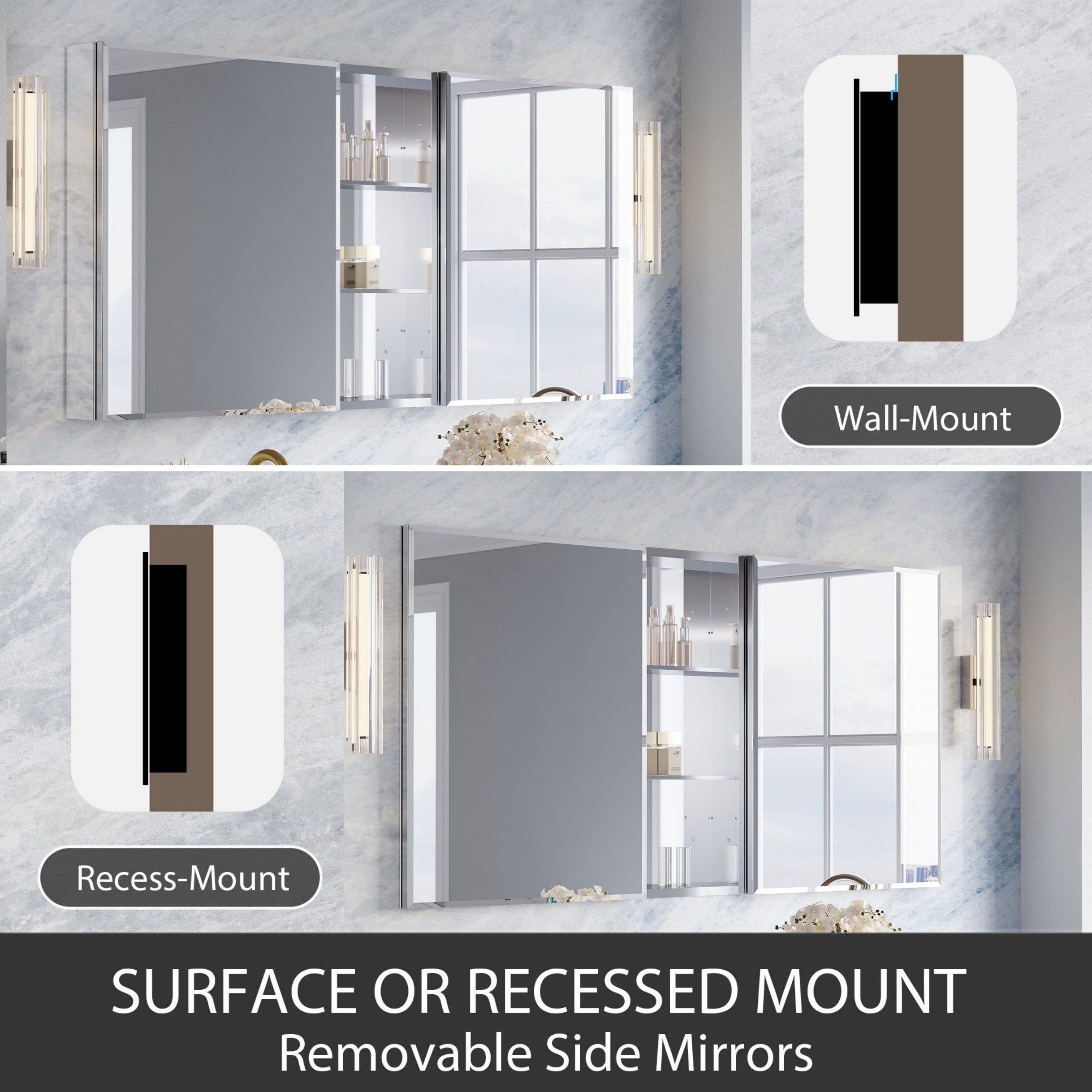 WELLFOR B24R1230MCB24L Bathroom-Wall-Cabinets - View #11