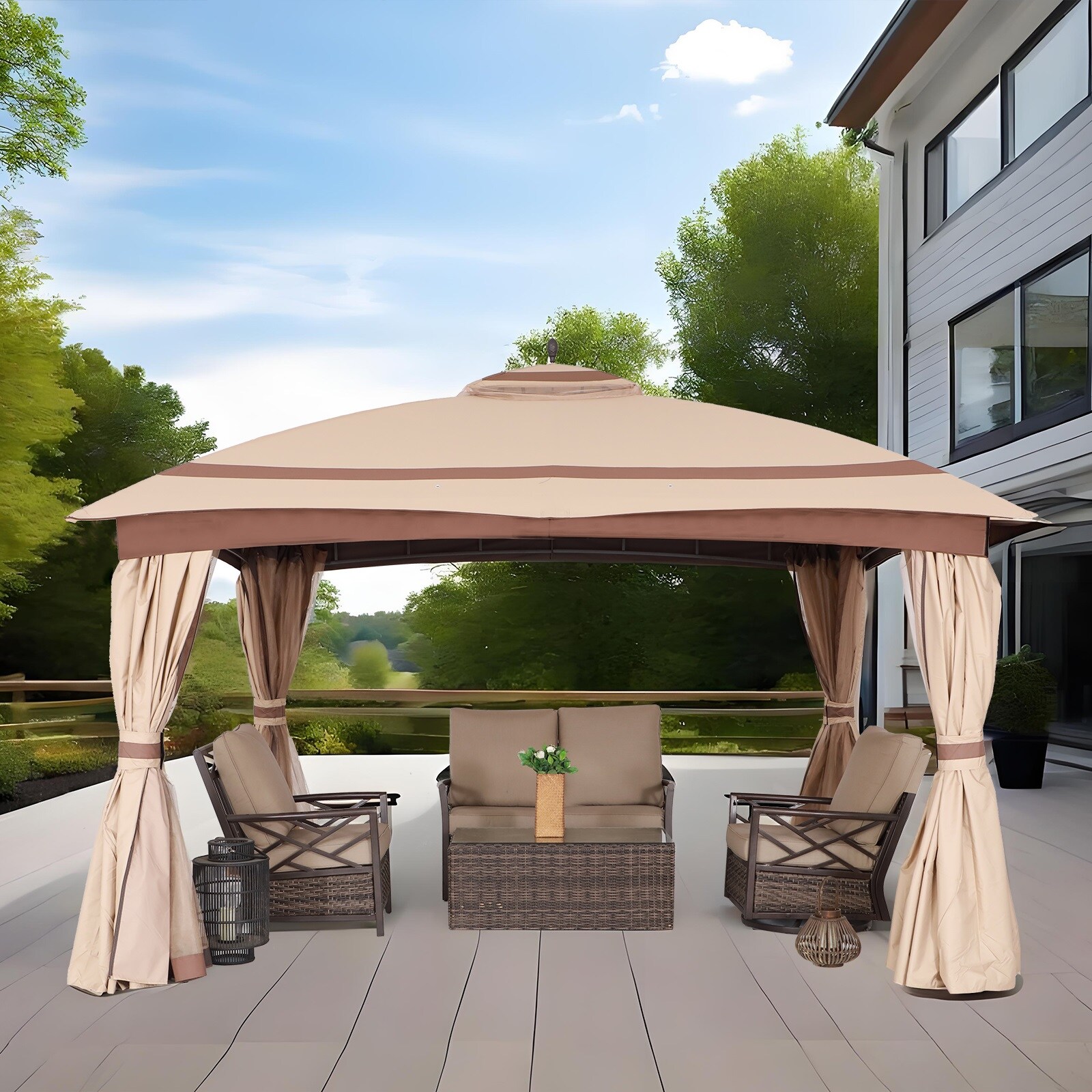 StarEcho AHGUS-CM-D1995A-K Wood-Resin-Gazebos - View #2