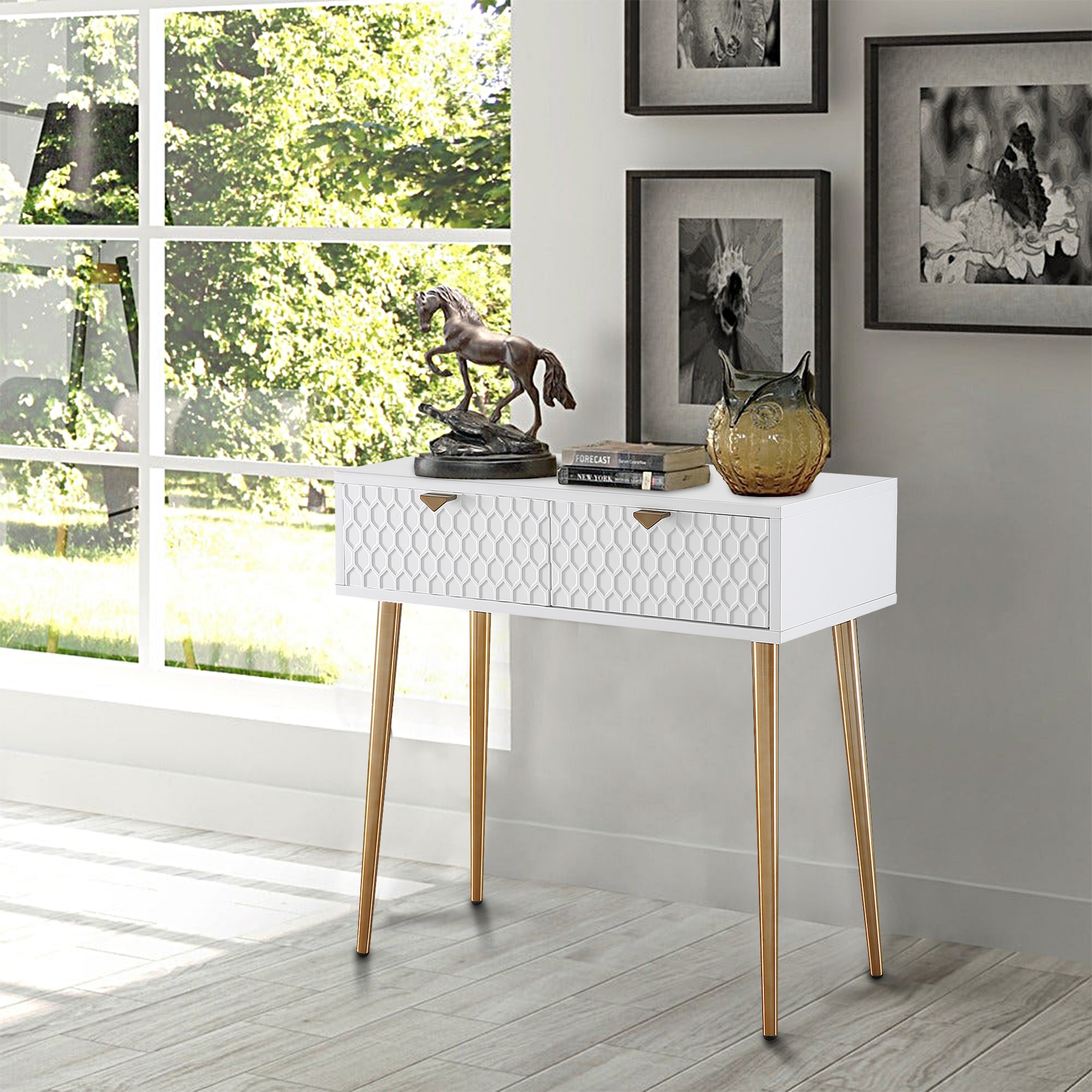 CASAINC WF-DRT-1472A-WH Bedroom-Vanities - View #2