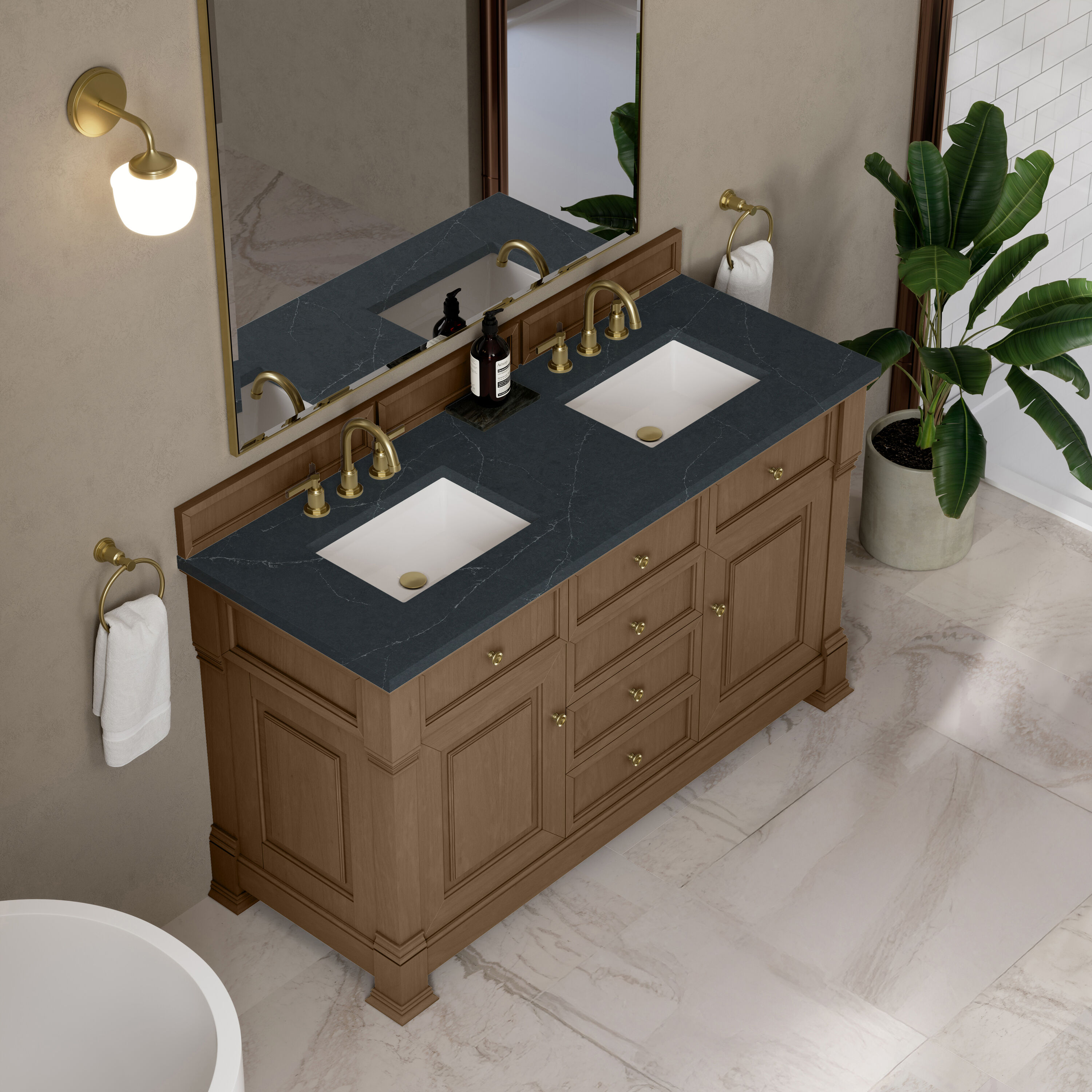 James Martin Vanities 547-V60D-PCN-3CSP Bath-Vanity-Combo - View #7