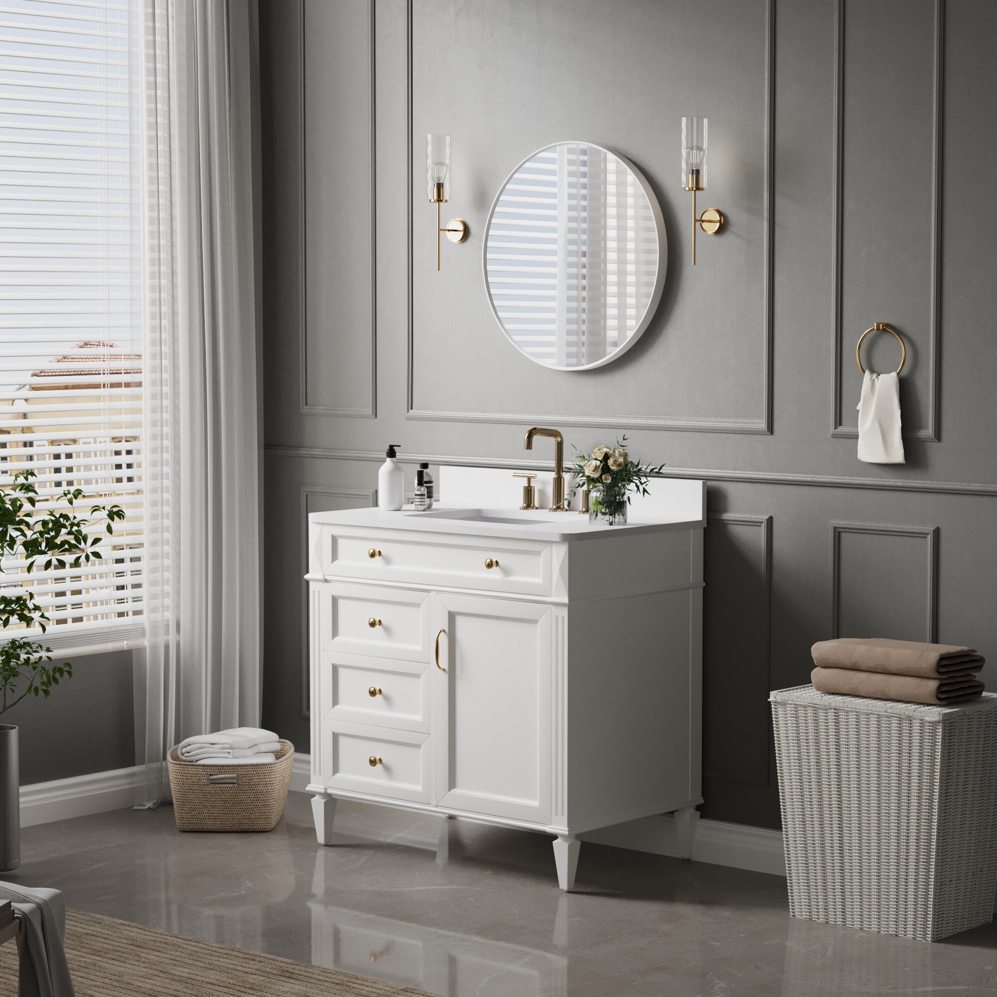Forclover ALW27-33MR Framed-Bath-Mirrors - View #2