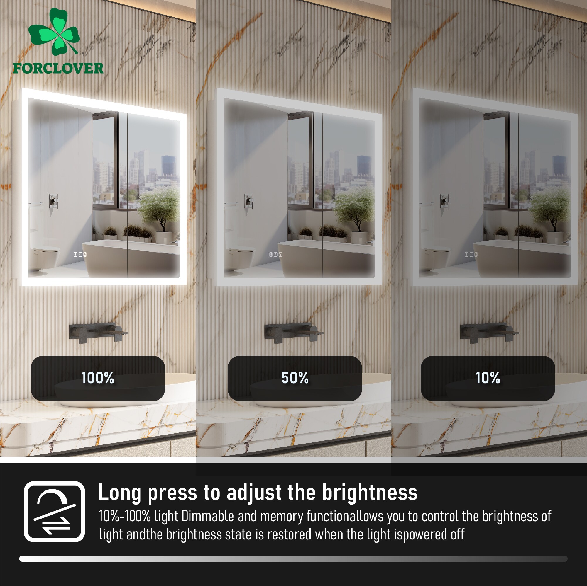 Forclover MCLE-W133632 Bathroom-Medicine-Cabinets - View #9