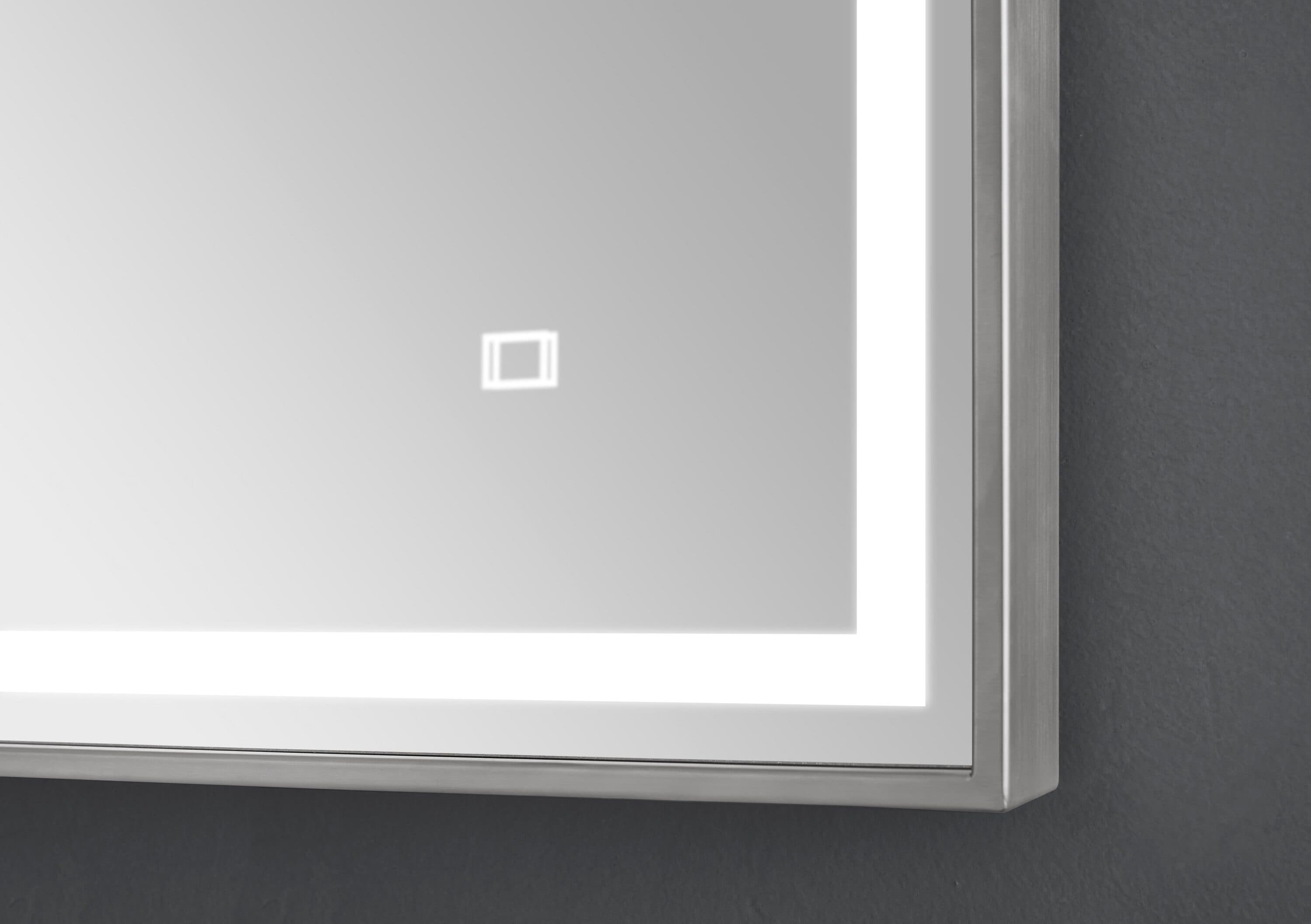 Rectangular Stainless Steel LED Bathroom Vanity Mirror