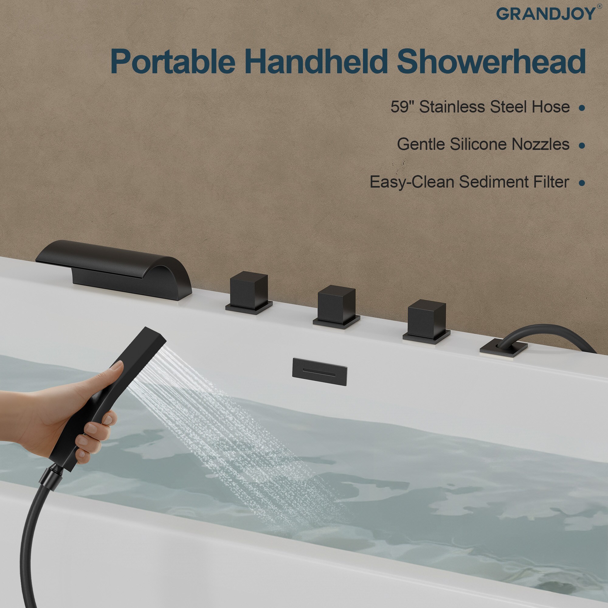 GRANDJOY SGF11GJ-59BL Roman-Tub-Faucets - View #8