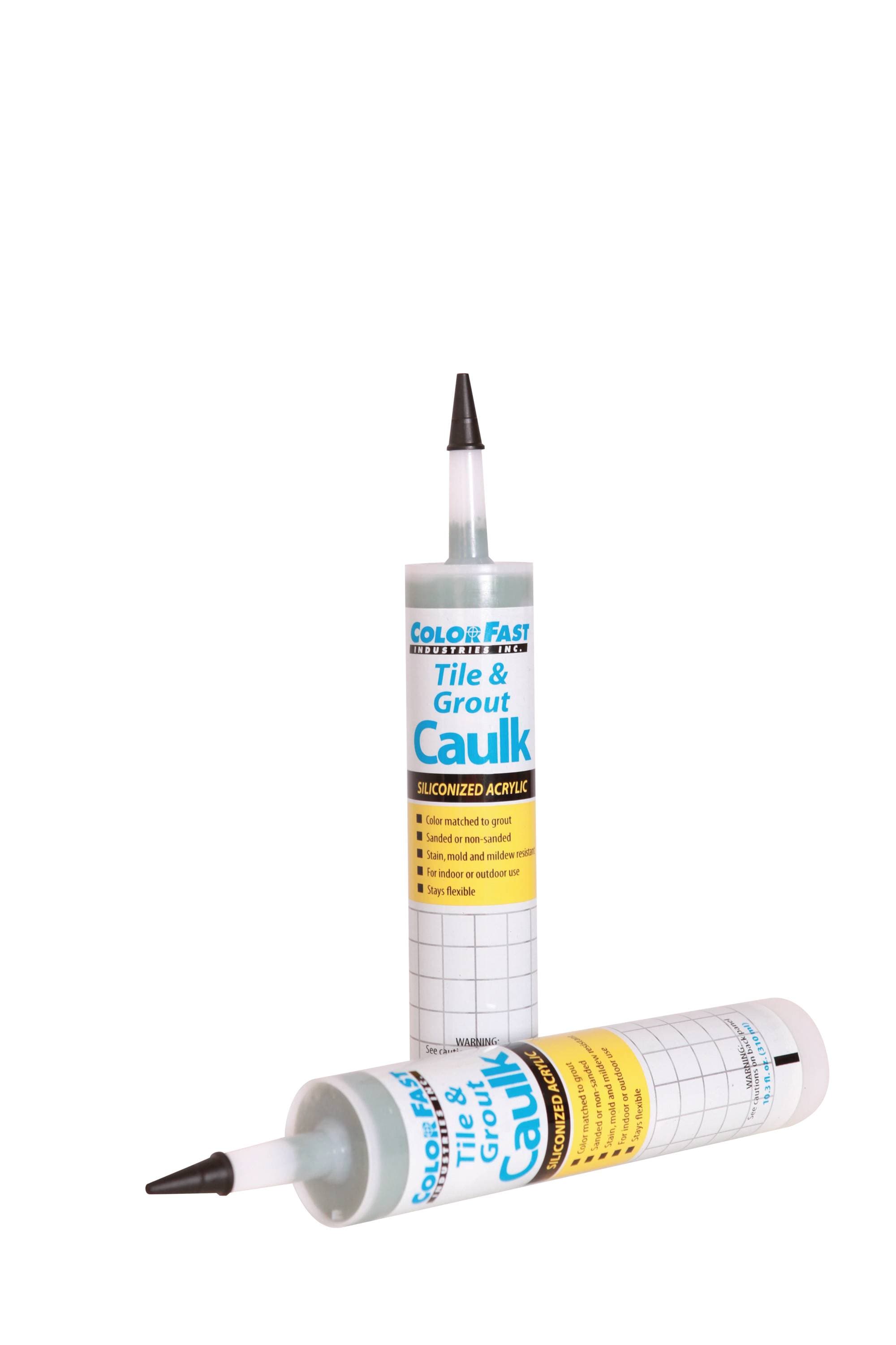 ColorFast 10.1-oz Oyster Gray Caulking Sanded 10.3Oz Sanded Paintable Latex  Caulk in the Caulk department at