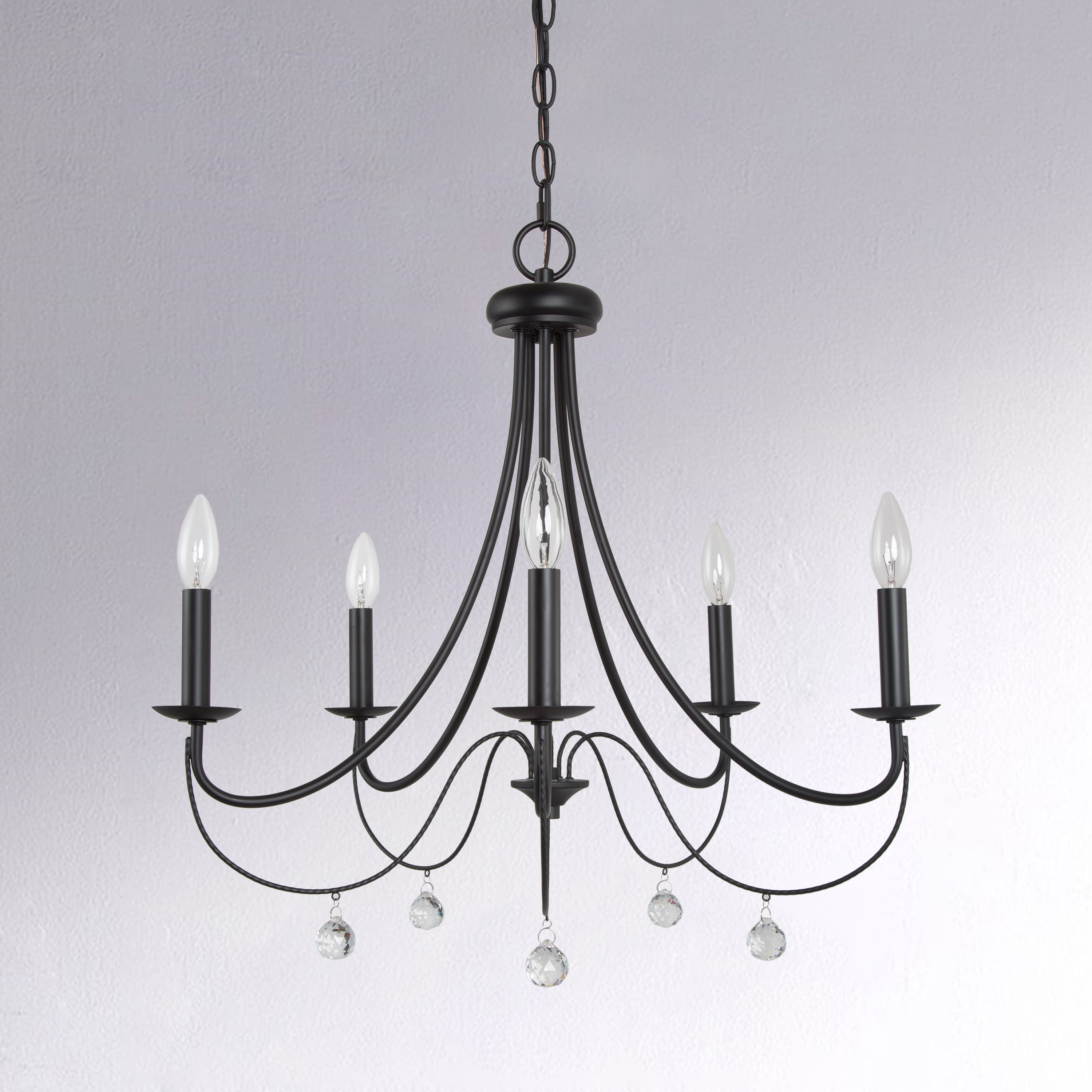 lowes black crystal chandelier