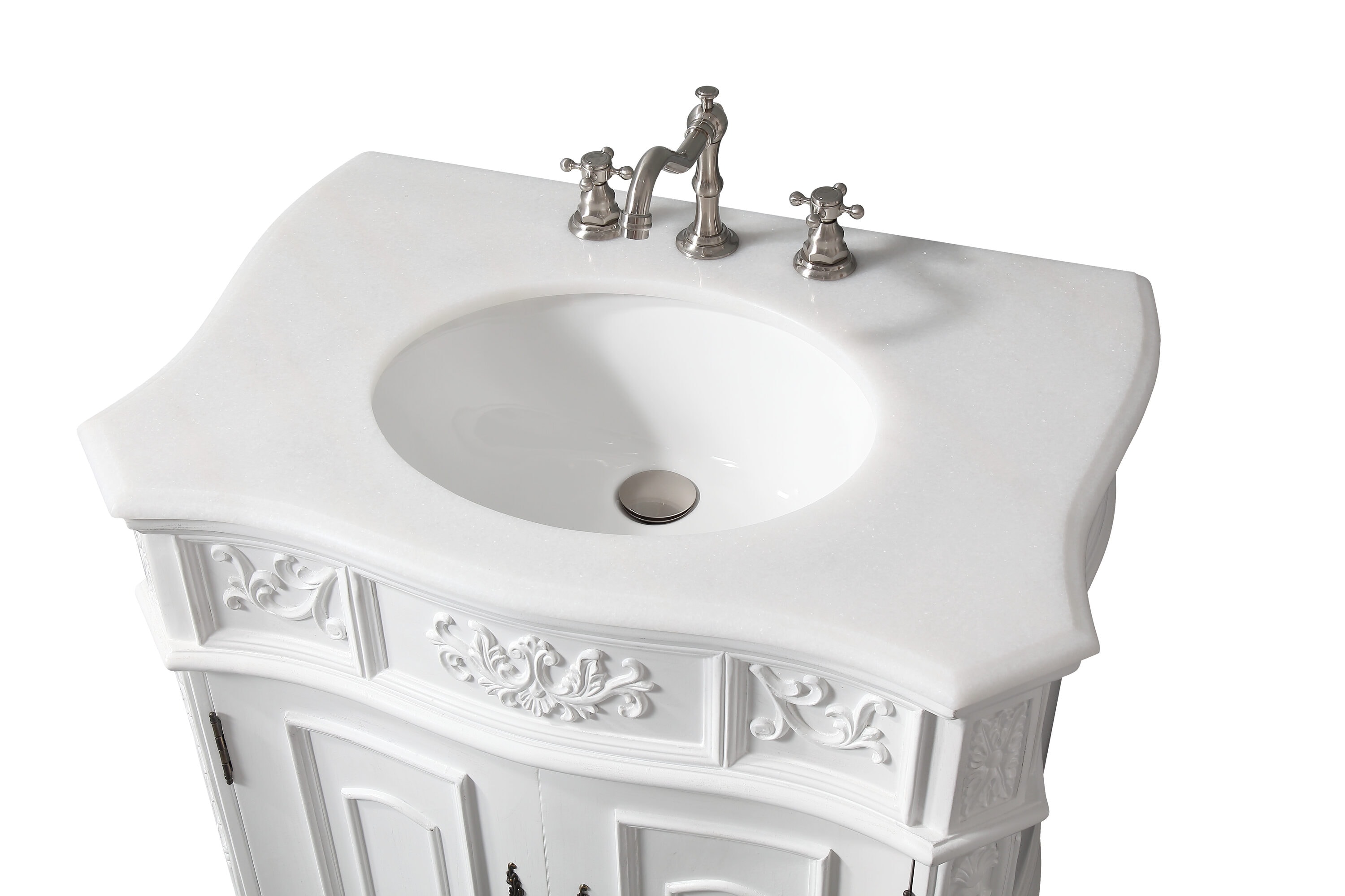 Benton Collection ZK-080W-AW Bath-Vanity-Combo - View #7