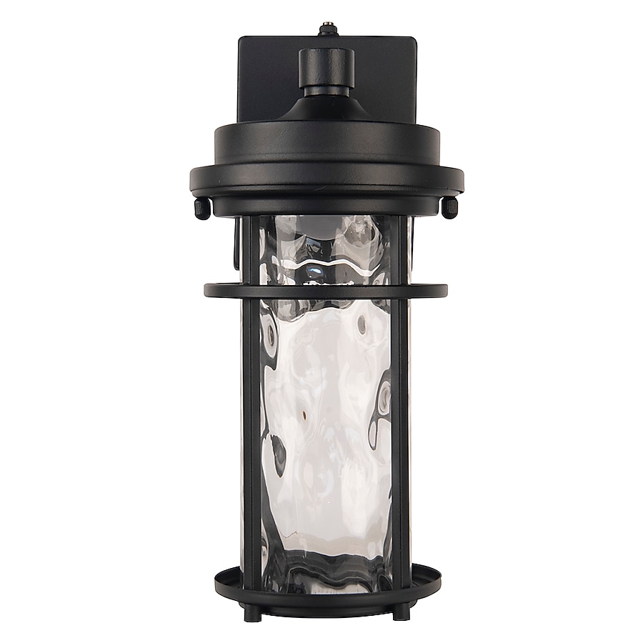 allen + roth Clear Spring 13.5-in H Black LED Outdoor Wall Light allen + roth Clear Spring 13.5-in H Black LED Outdoor Wall Light