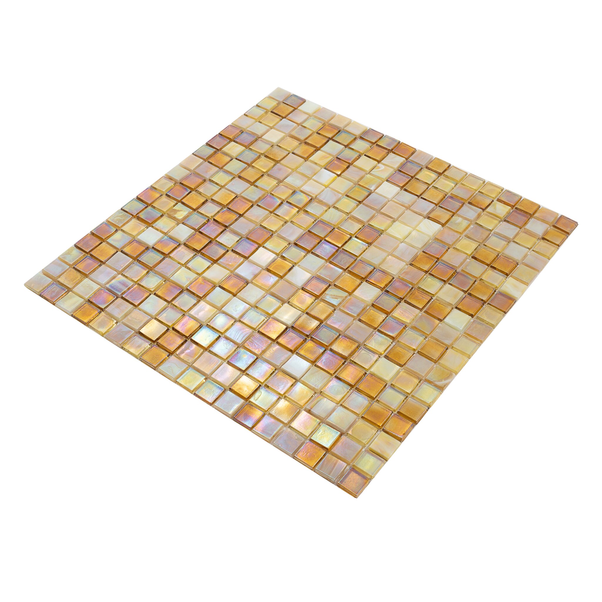 Apollo Tile Skosh Bisque Beige 11-1/2-in x 11-1/2-in Glossy Glass Uniform Squares Floor and Wall Tile (18.69-sq. ft/ Carton)