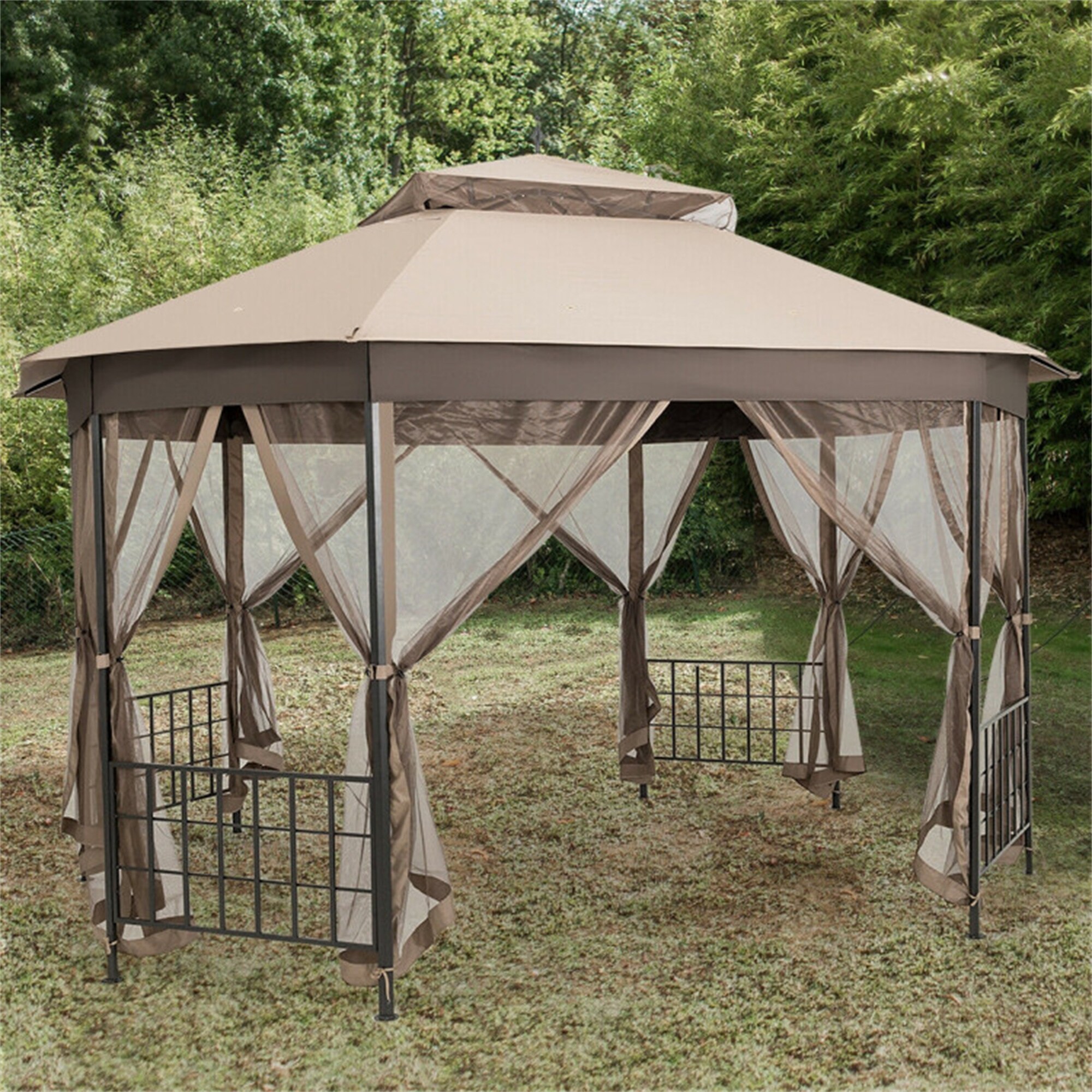BABOOM BOM-523AORUST Wood-Resin-Gazebos - View #4