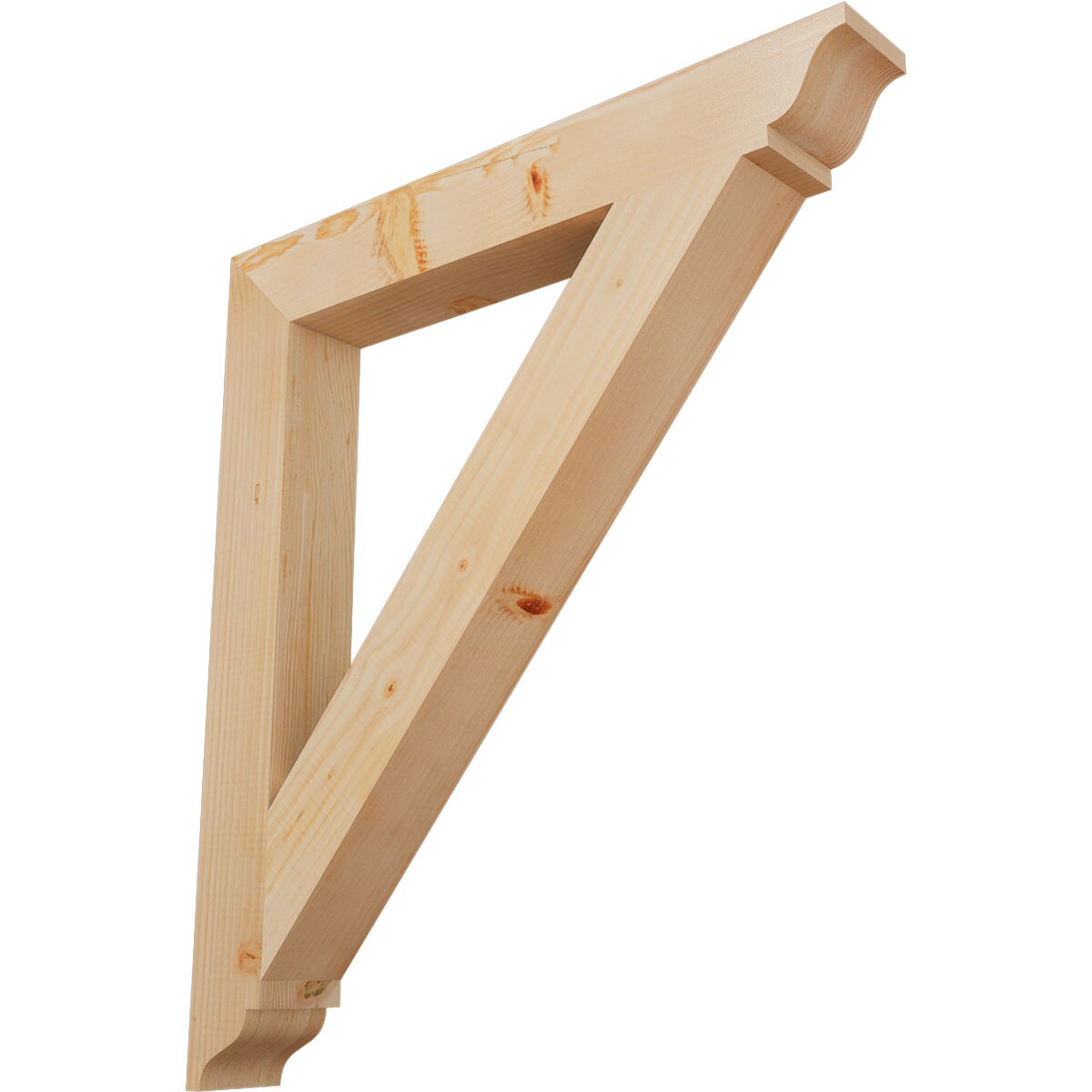 Ekena Millwork BKT04X30X34TRA01SDF Traditional traditional smooth 3-1/2-in x 30-in x 34-in Douglas fir Brown Wood Standard bracket