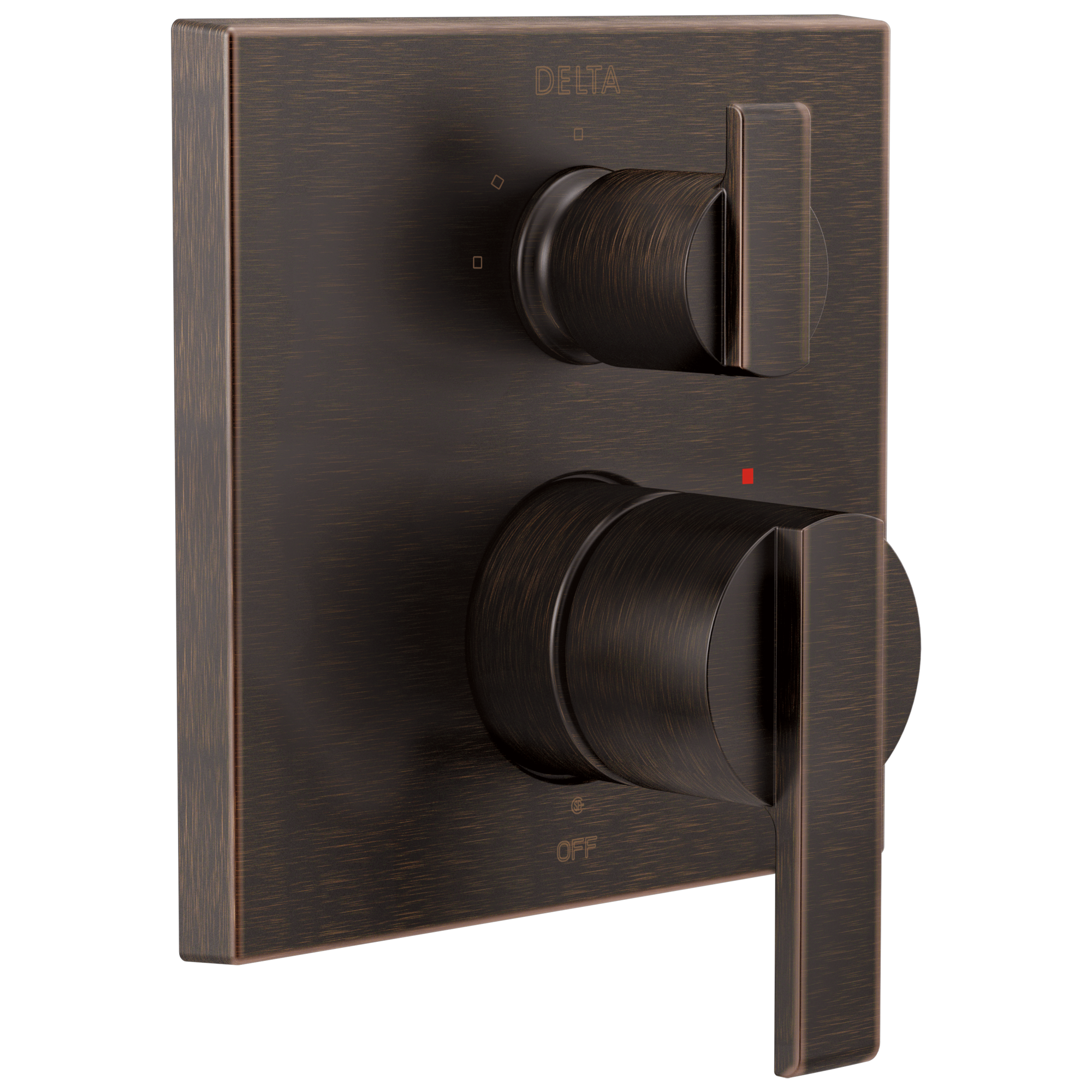 Delta T24867-RB Angular Venetian Bronze 3.438-Inches Universal Universal Shower mixer 0.5-Inches -ID