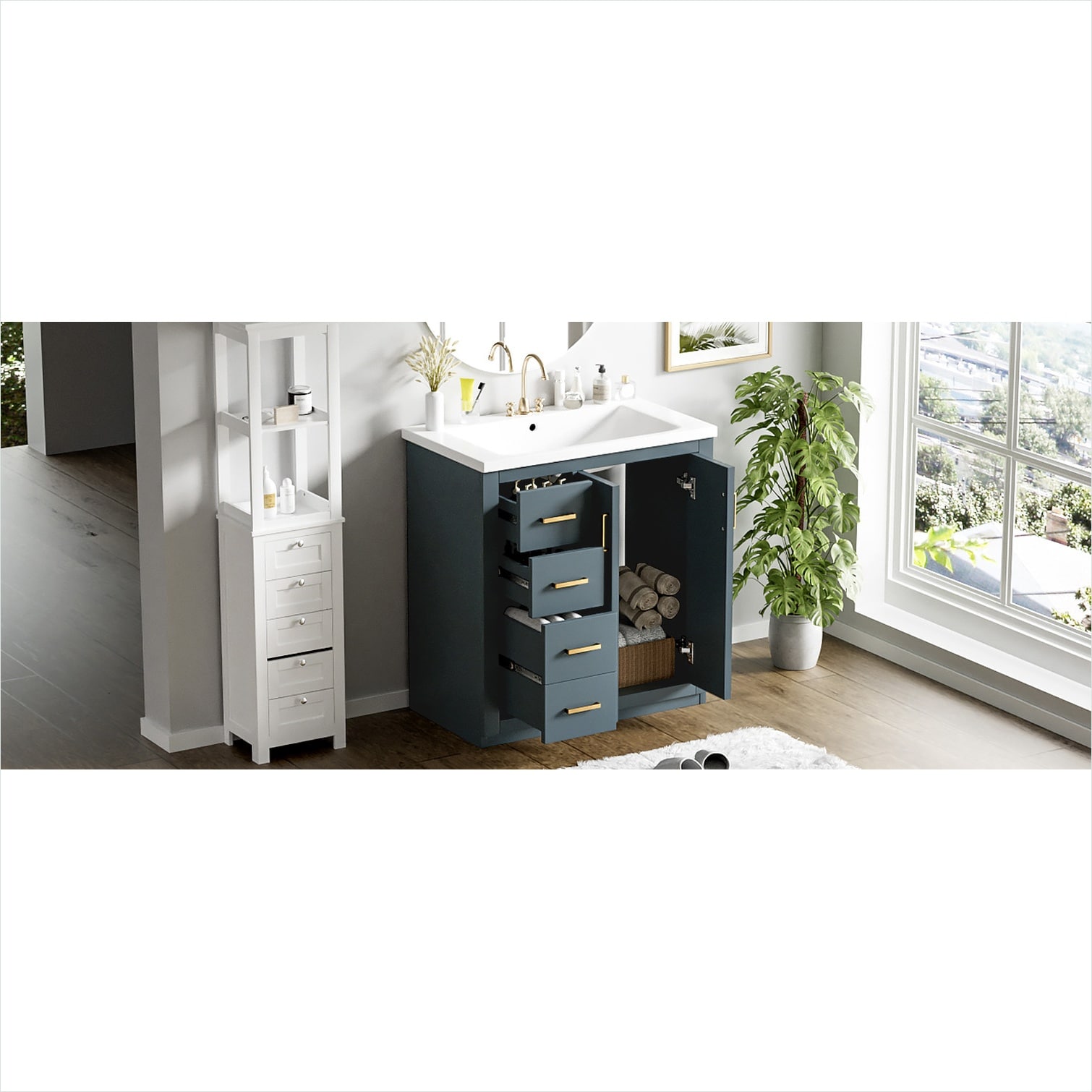 Watnature ZUWJ1WQFYGQ1 Bath-Vanity-Combo - View #3