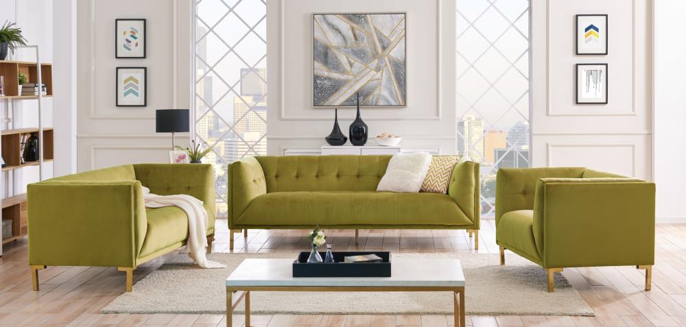 Chic Home Design Azalea Modern Olive Velvet Club Chair in the Chairs ...