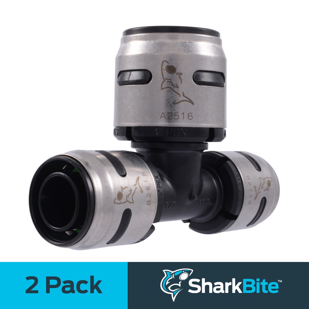 SharkBite K413WP2 EvoPEX 3/4-in x 3/4-in x 1-in Push-to-Connect Reducing Tee (2-Pack)