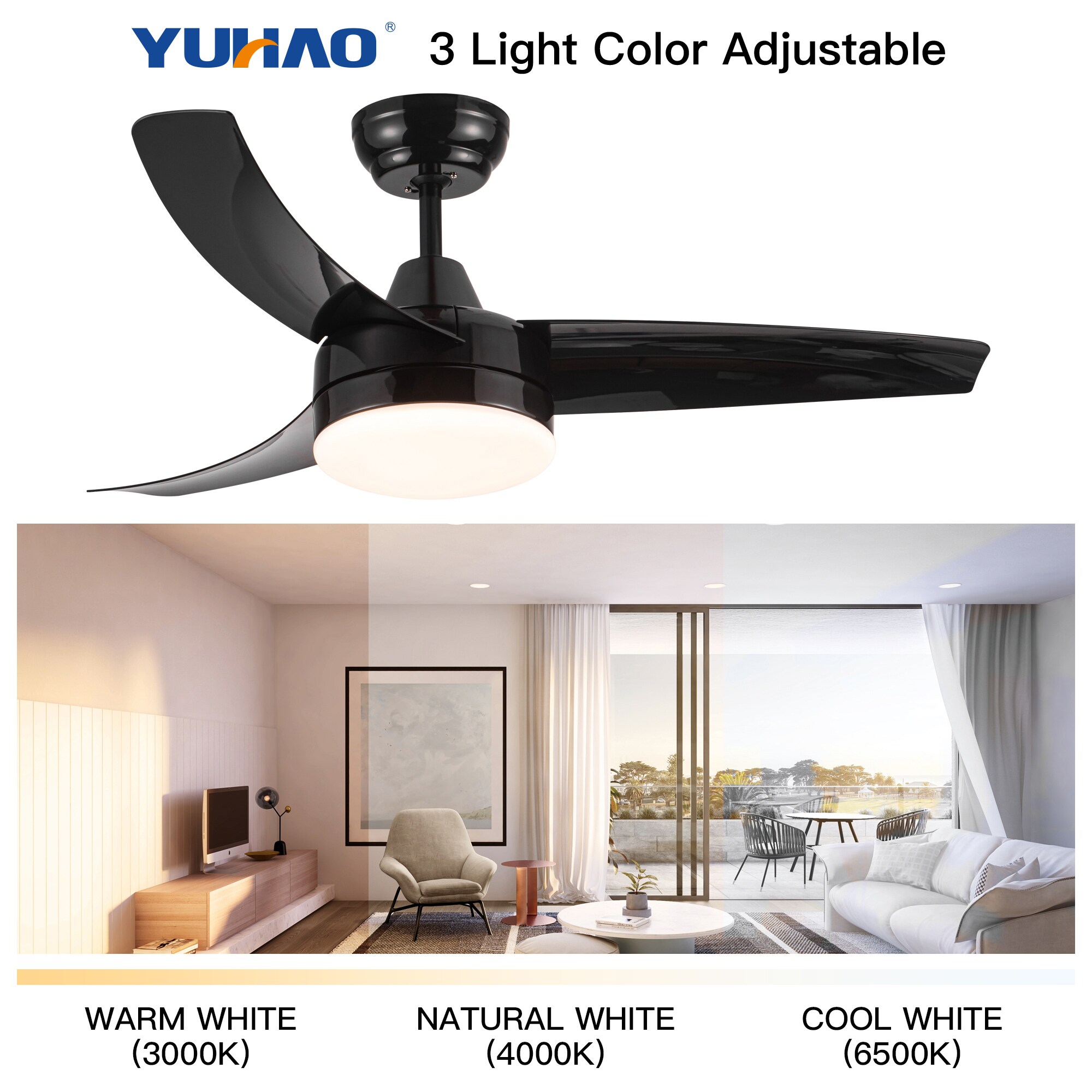 Yardreeze YHCF22BK3YE0407 Ceiling-Fans - View #8