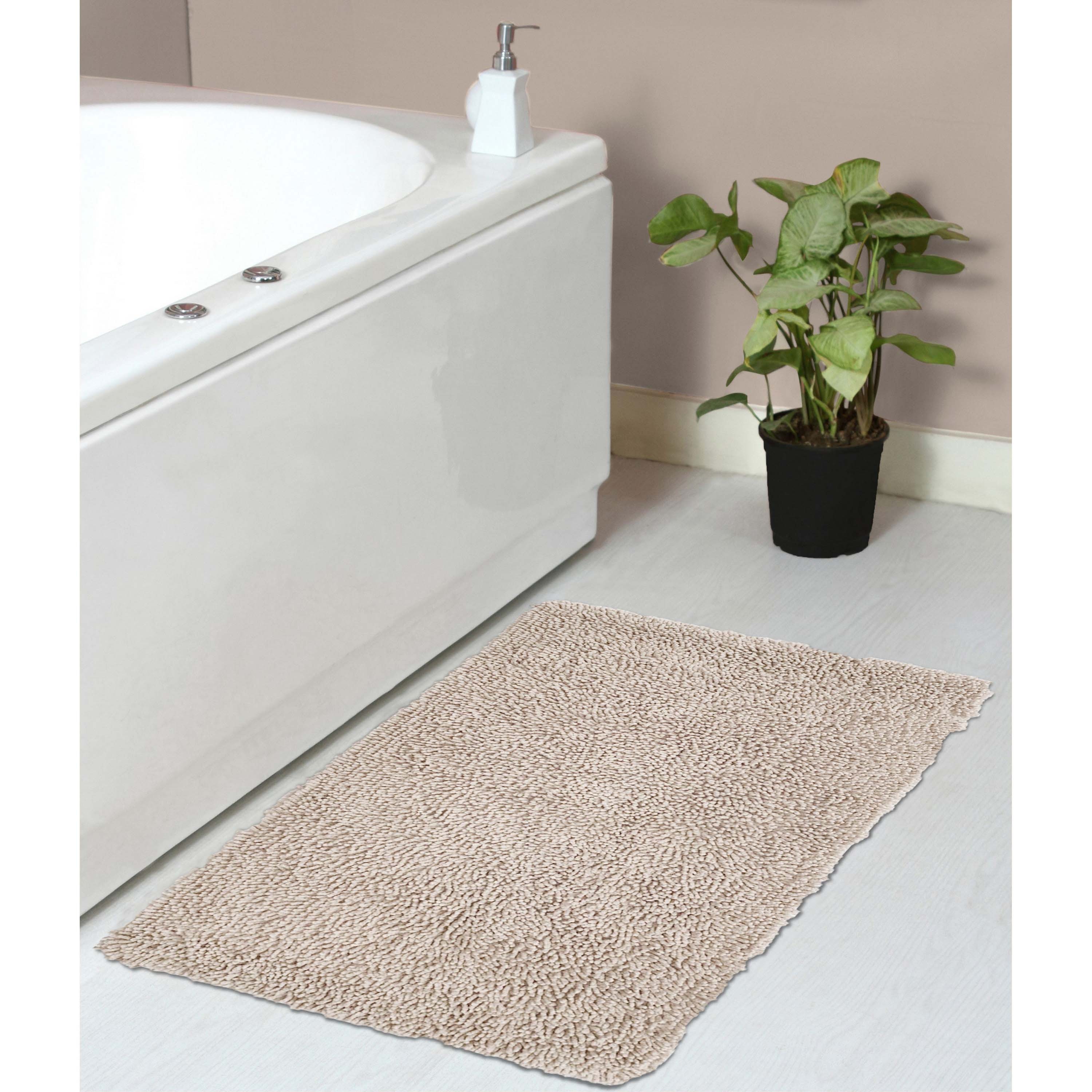 Home Weavers BFA2440NA Fantasia 24-Inches x 40-Inches Ivory Cotton Bath rug