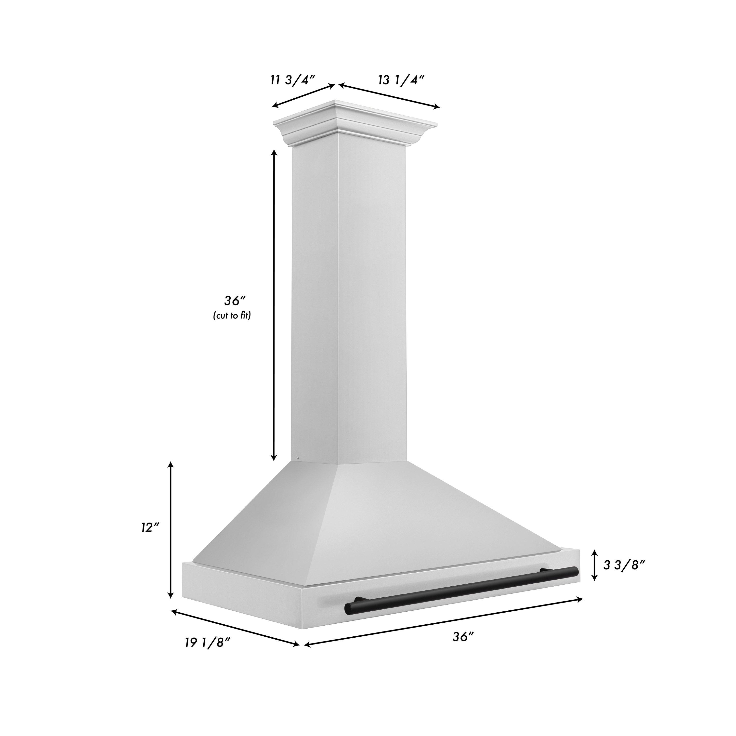 ZLINE KITCHEN & BATH KB4STZ-36-MB Wall-Mounted-Range-Hoods - View #3