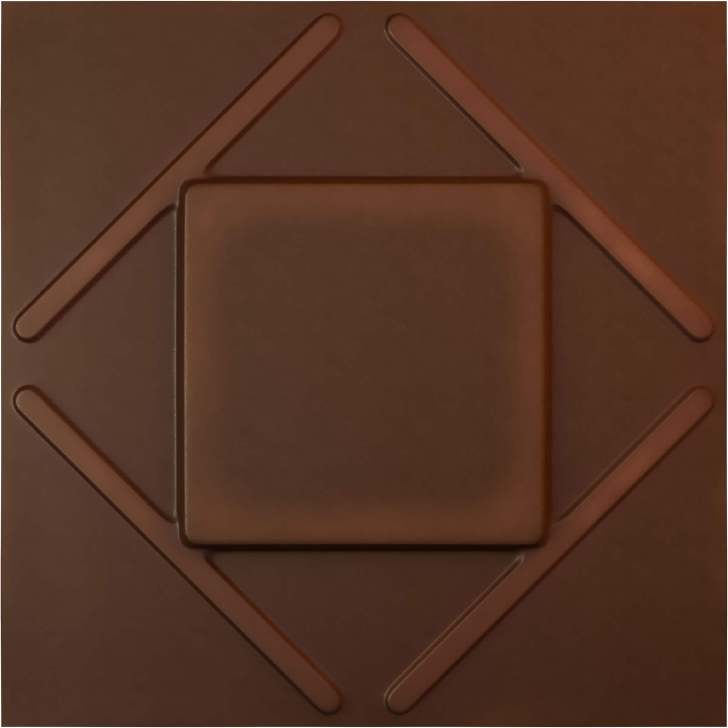 Ekena Millwork WP20X20AEDRU-CASE-12 19-5/8-in x 19-5/8-in Embossed Paintable/Stainable Red PVC Wall Panel ( 12 -Pack, Covers 32.04 )