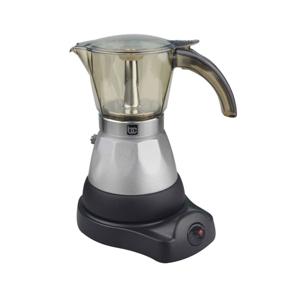 Bene Casa 4-cup electric espresso maker with milk frother, black