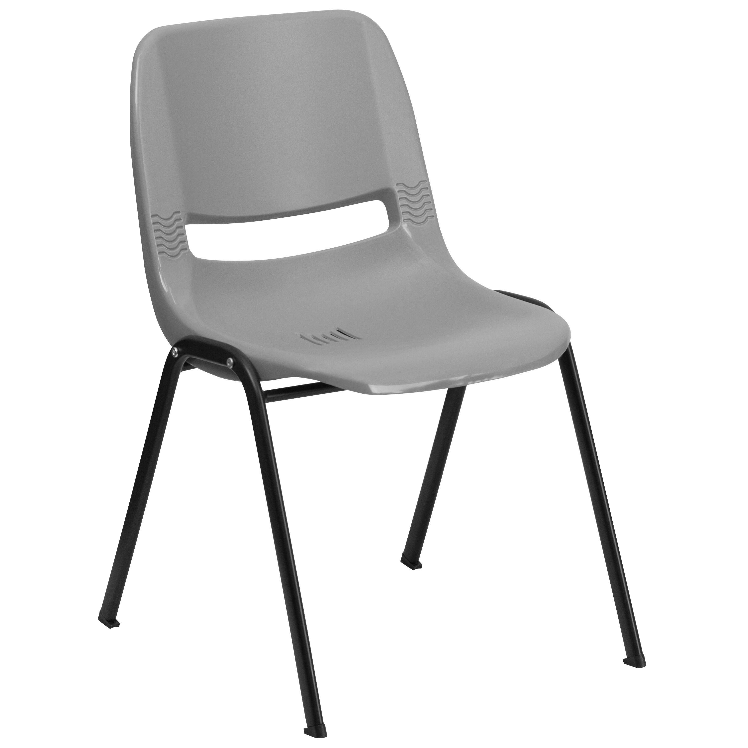 Flash Furniture 812581018738 Modern Gray Plastic Accent Chair