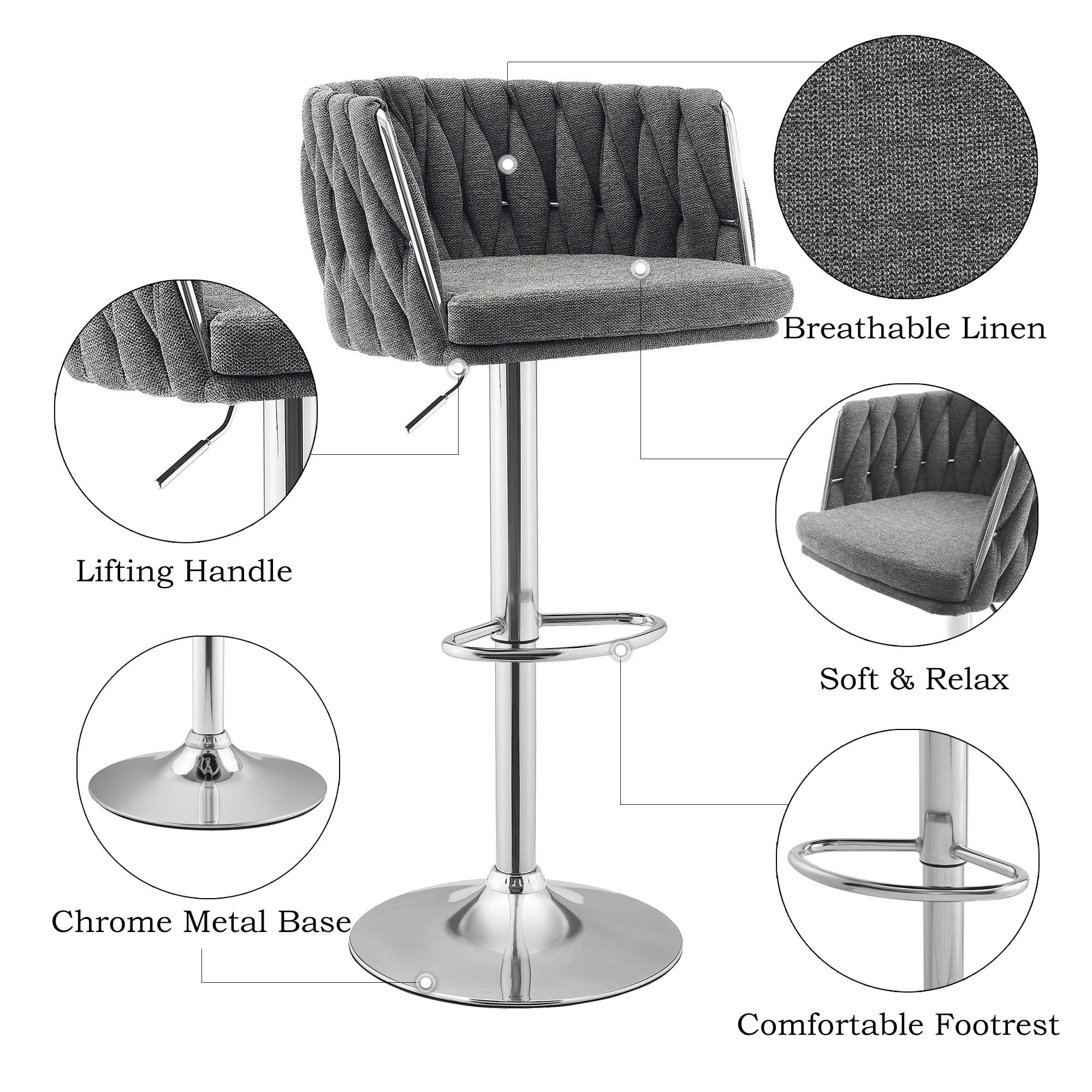 Art Leon BS016-DIMGRAY stools - View #2