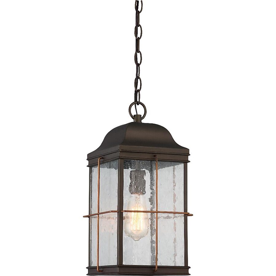 Bronze and Copper Accents Transitional Clear Glass Lantern Pendant Light Bronze and Copper Accents Transitional Clear Glass Lantern Pendant Light