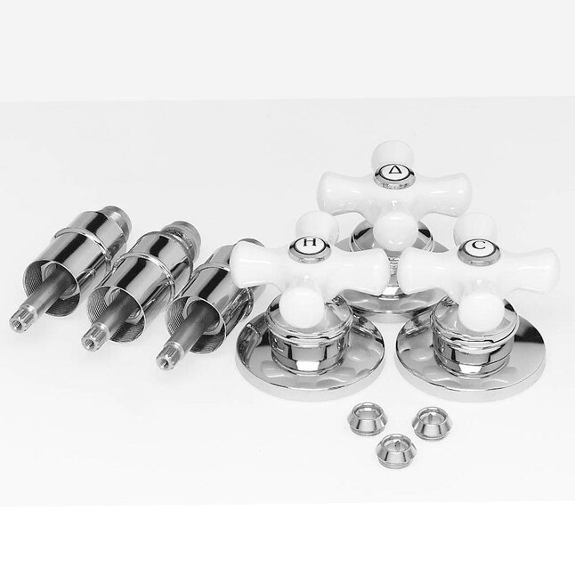 Pfister Polished Chrome/White Porcelain Knob Shower Handle Pfister Polished Chrome/White Porcelain Knob Shower Handle