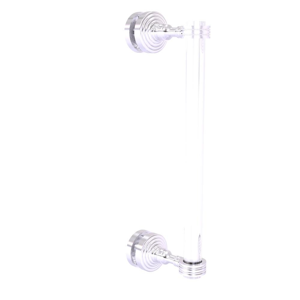 Allied Brass PG-407D-12SM-SCH Satin chrome 12-Inches Hinged shower door Handle