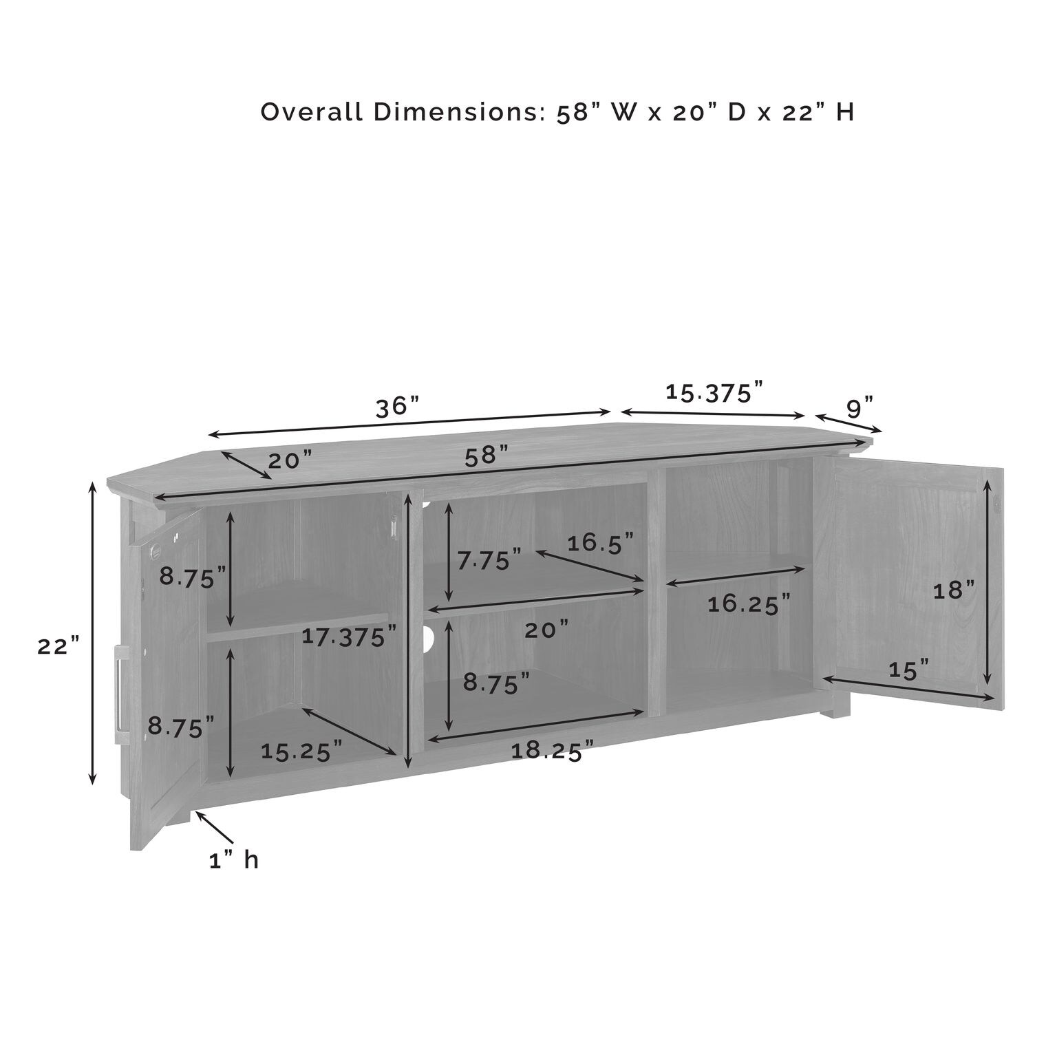 Crosley Furniture CF101258-DW Tv-Stands - View #3