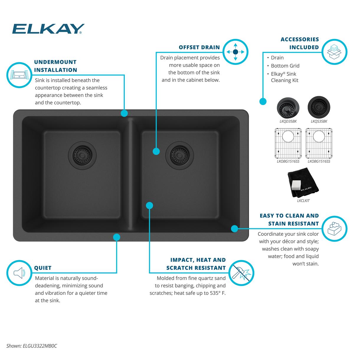 Elkay ELGU3322MB0C Kitchen-Sinks - View #5