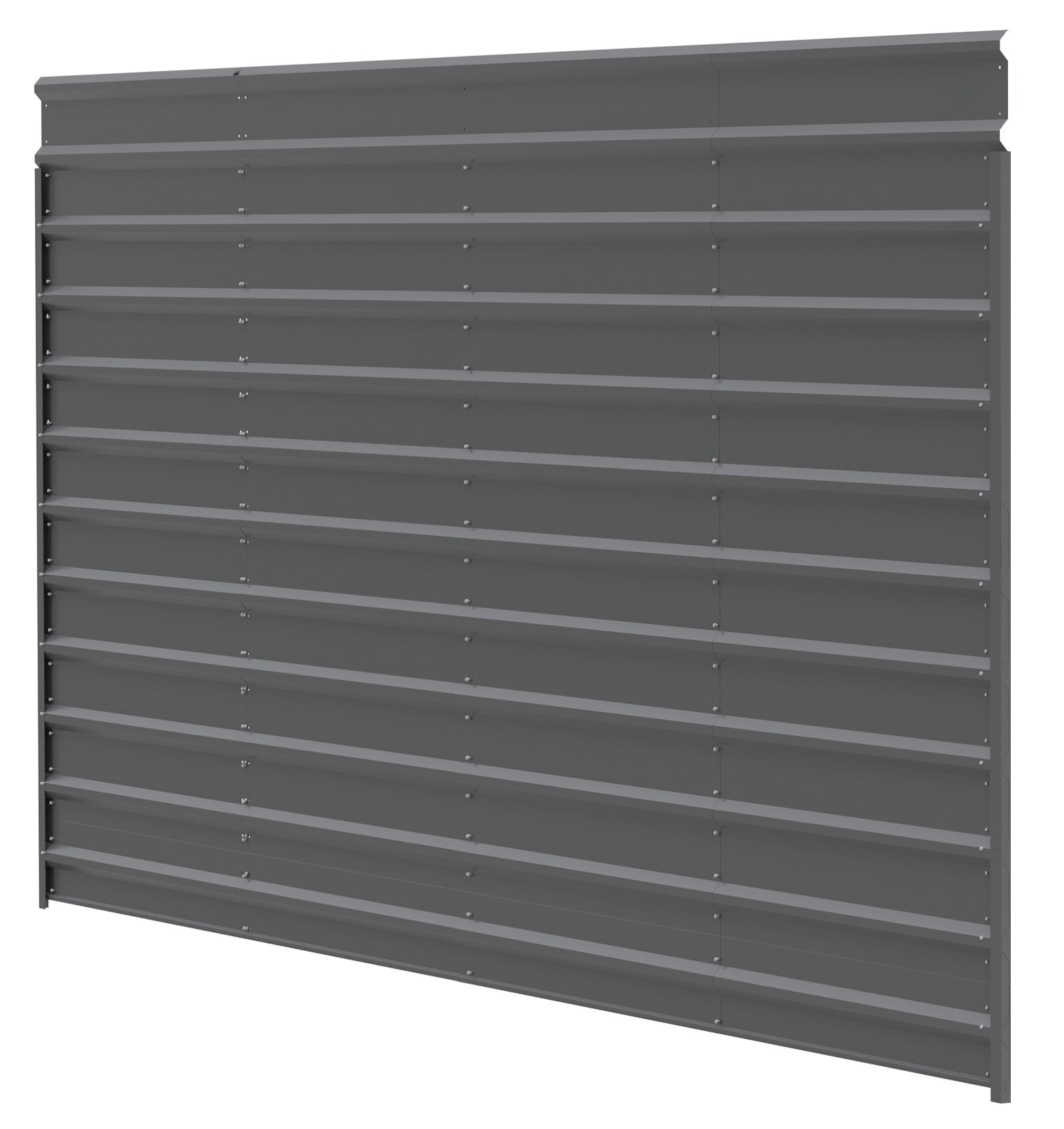 Arrow ECL2009CCX1 0.1-ft W x 20-ft L x 9-ft H Charcoal Single Wall Kit Enclosure for Metal Carport with Metal Roof