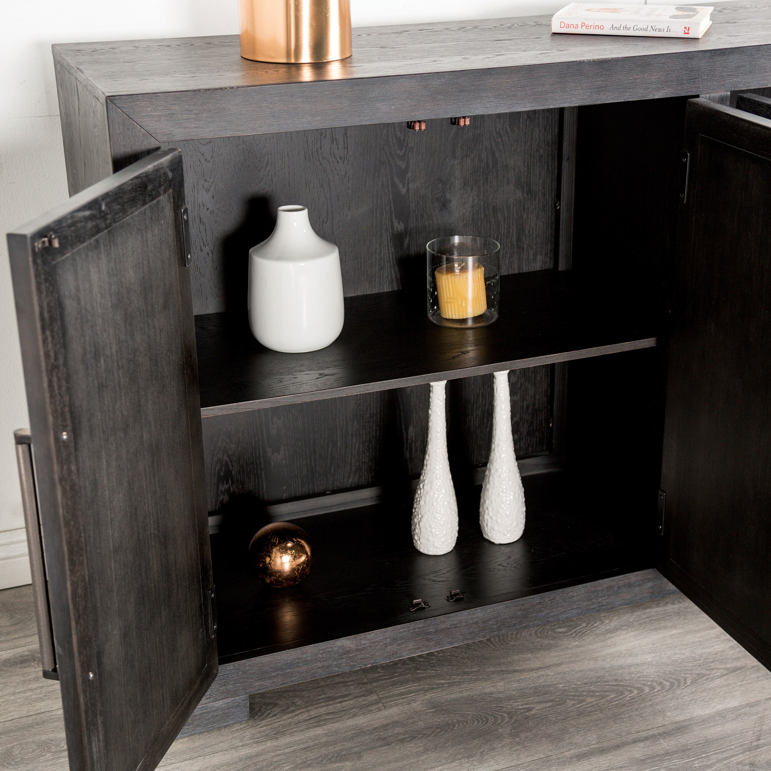 Furniture of America IDF-39011BK-SV Dining-Kitchen-Storarge - View #12