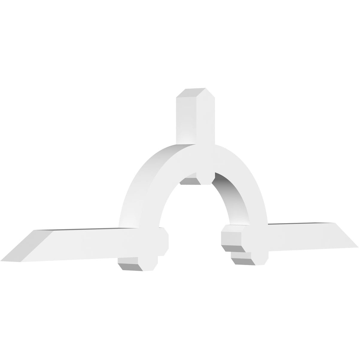Ekena Millwork GBP072X24X0404ERI00 Ericson White PVC Gable bracket