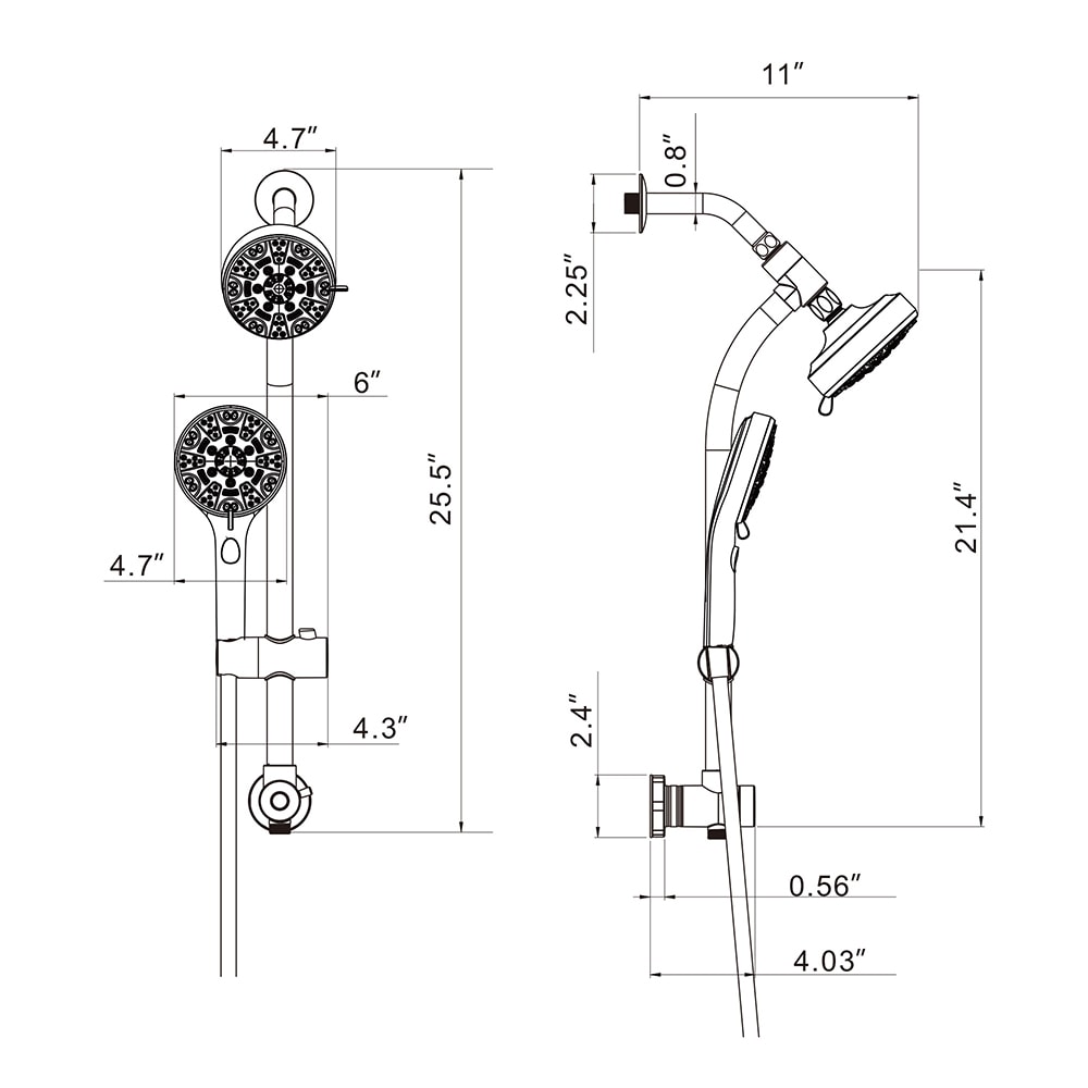 KICHAE KSLF17005-CH Fixed-Showerhead - View #5