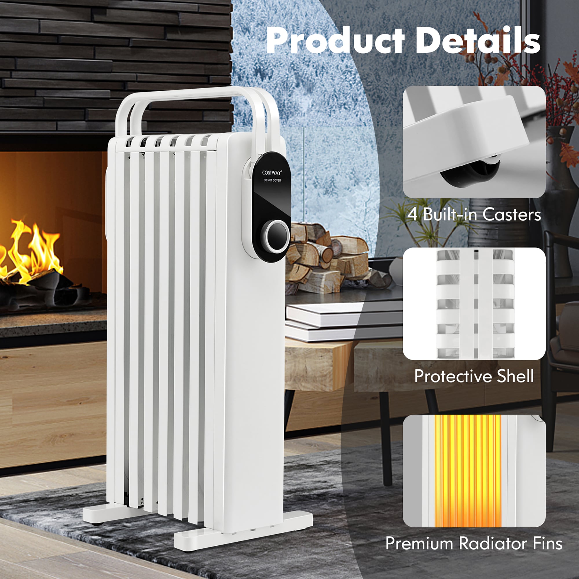 Goplus ES10201US-WH Portable-Electric-Heat - View #7