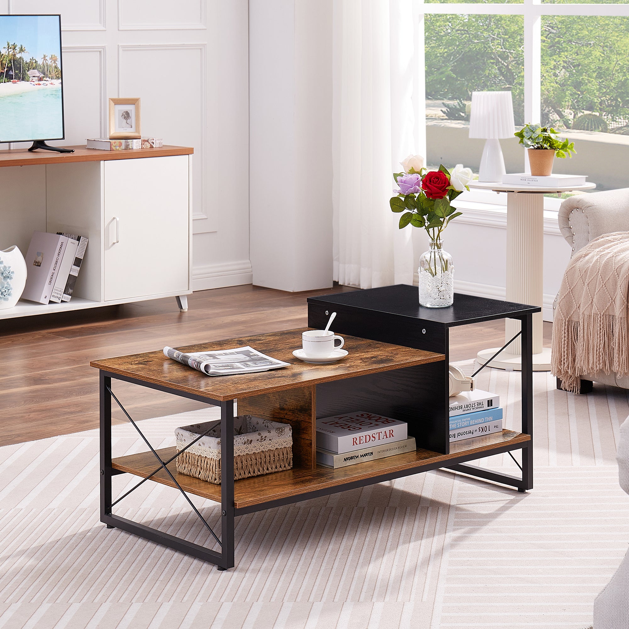 Vecelo LOE-COT08-BRN Coffee-Tables - View #2