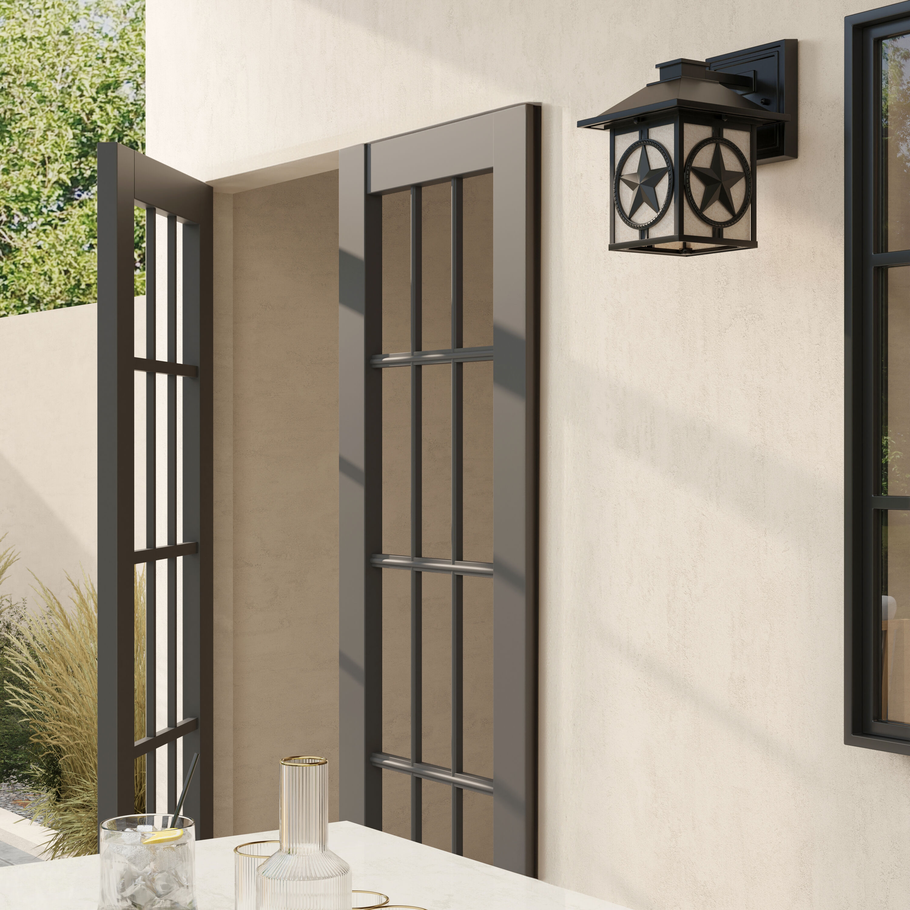 allen + roth WL129MBK Outdoor-Wall-Lighting - View #9
