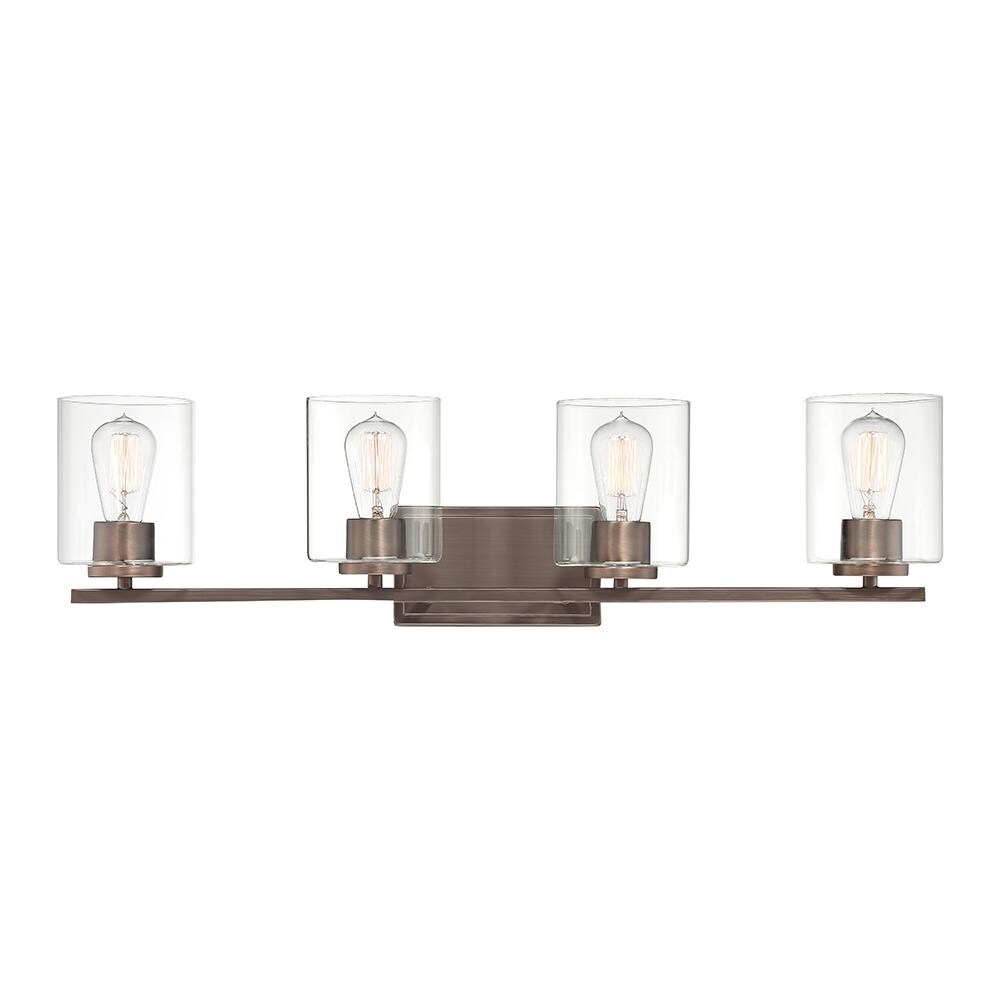 Designers Fountain Liam 32-in 4-Light Satin Copper Bronze Modern ...