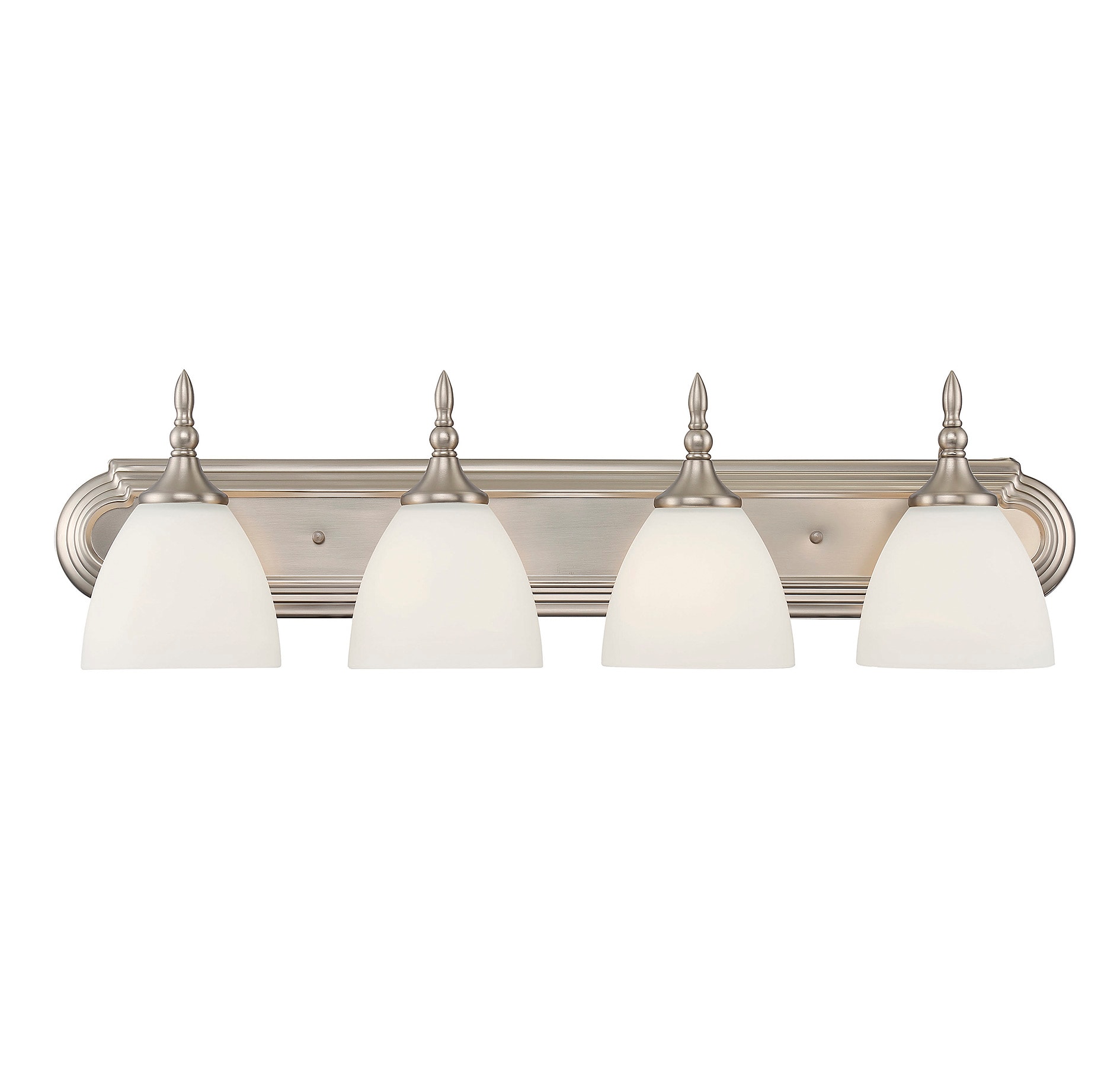 Savoy House Essentials 8-1007-4-SN Herndon 30-in 4 -Light Satin Nickel Traditional Vanity light