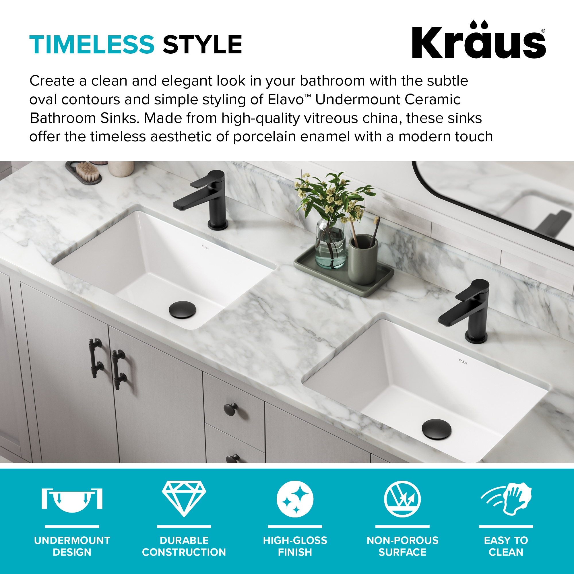 Kraus KCU-244 Bath-Sink - View #3