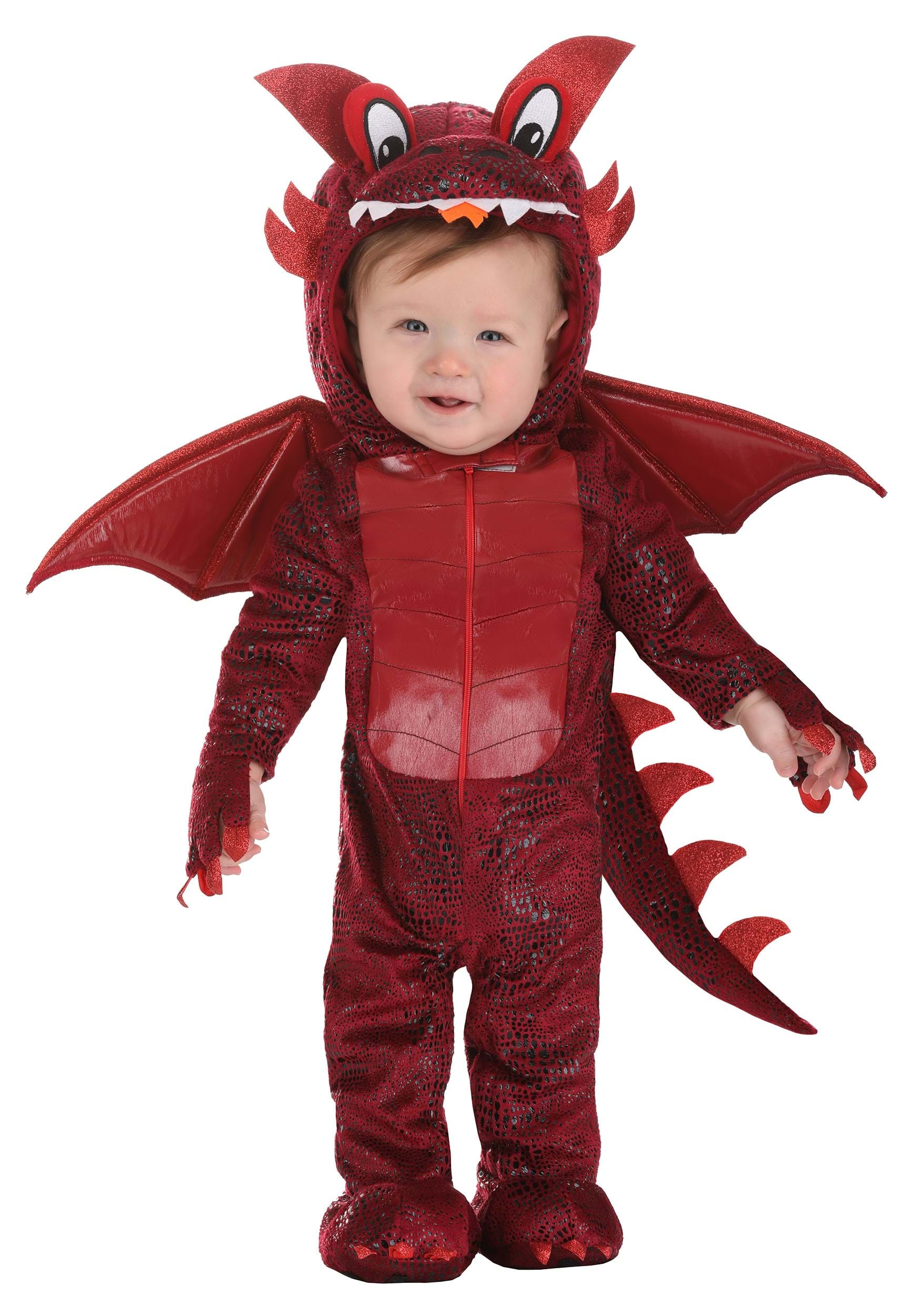 HalloweenCostumes.com FUN4652IN-0/3MO FUN Costumes Red Dragon Infant Costume 0/3 Months