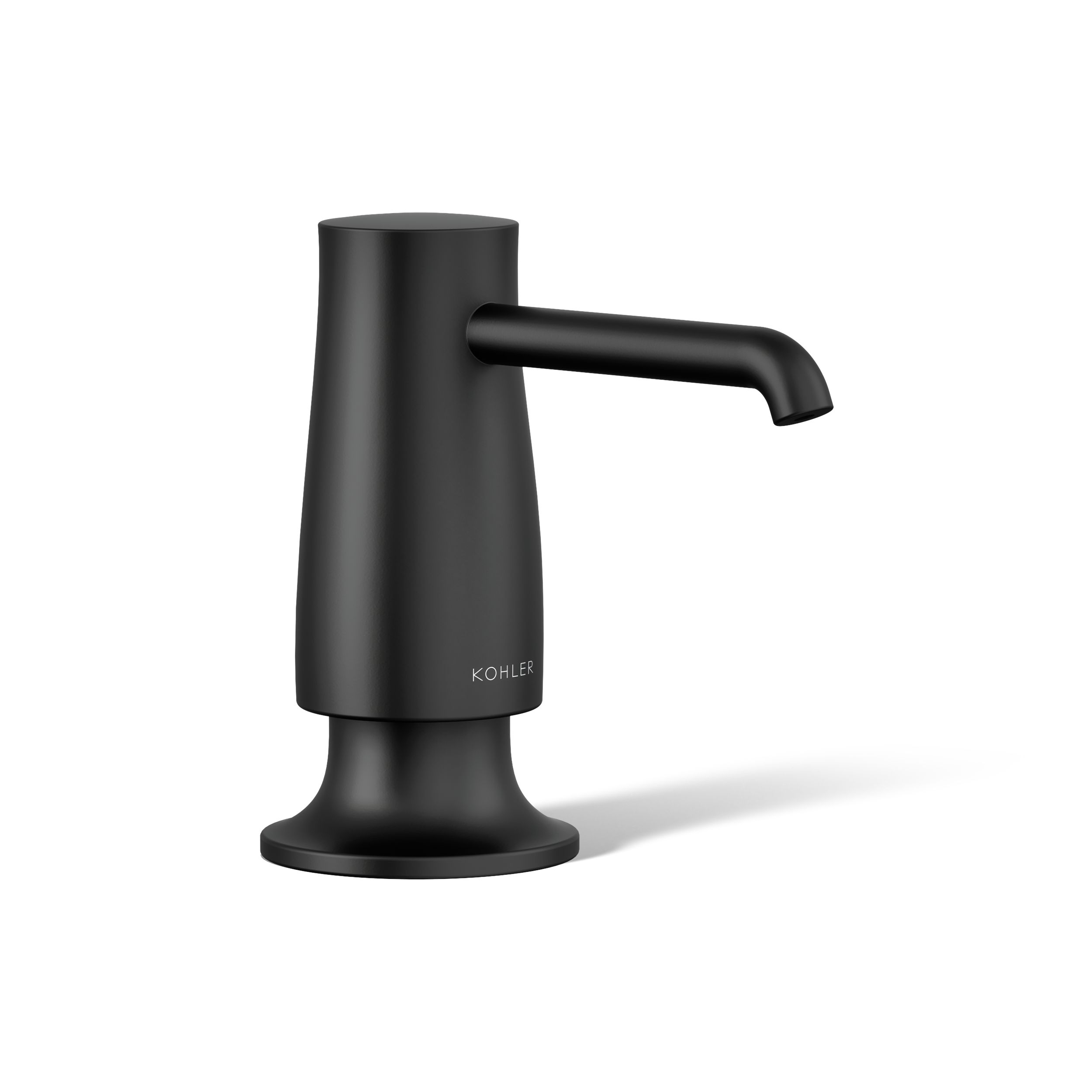 KOHLER - Matte Black 16-oz Capacity Deck-mount Soap and Lotion Dispenser