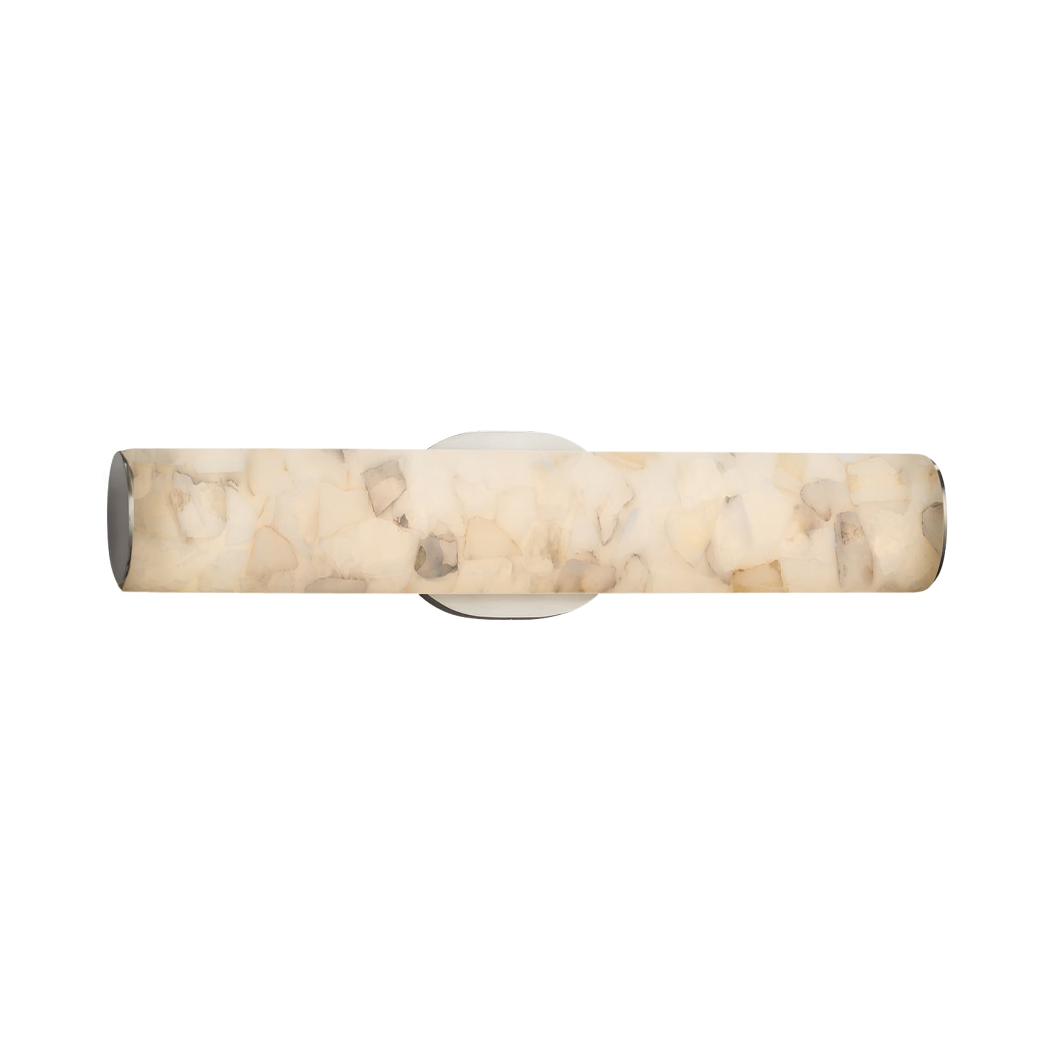 Justice Design Group ALR-8651-NCKL Alabaster Rocks 20.25-in 1-Light Brushed Nickel LED Transitional Vanity Light