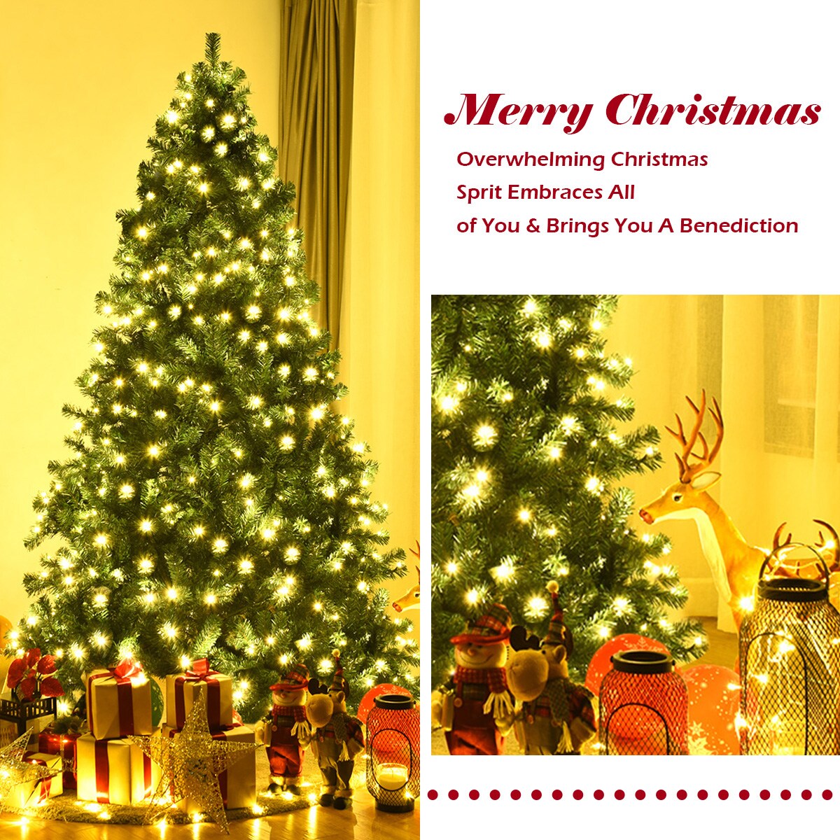 Costway CM20639 Artificial-Christmas-Trees - View #7