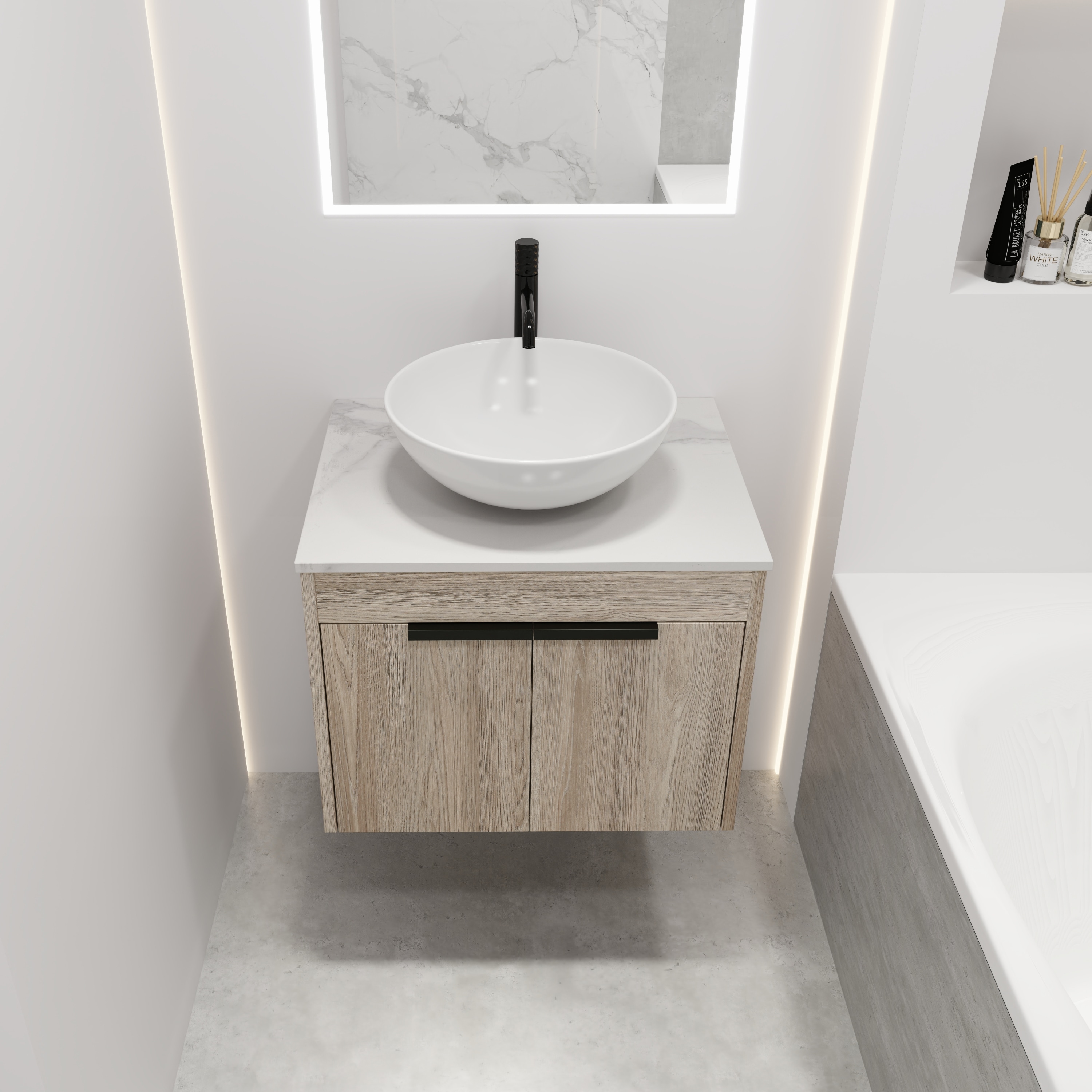 WELLFOR GLEM-S00015 Bath-Vanity-Combo - View #3