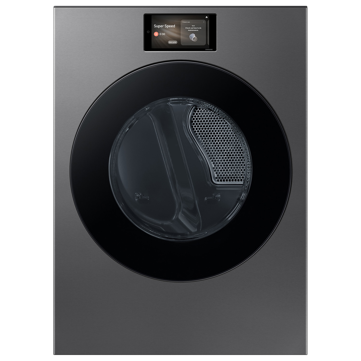 Samsung DV90F53AES Bespoke Large Stackable Steam Cycle Ventless Electric Dryer ( Dark Steel ) Energy Star Certified